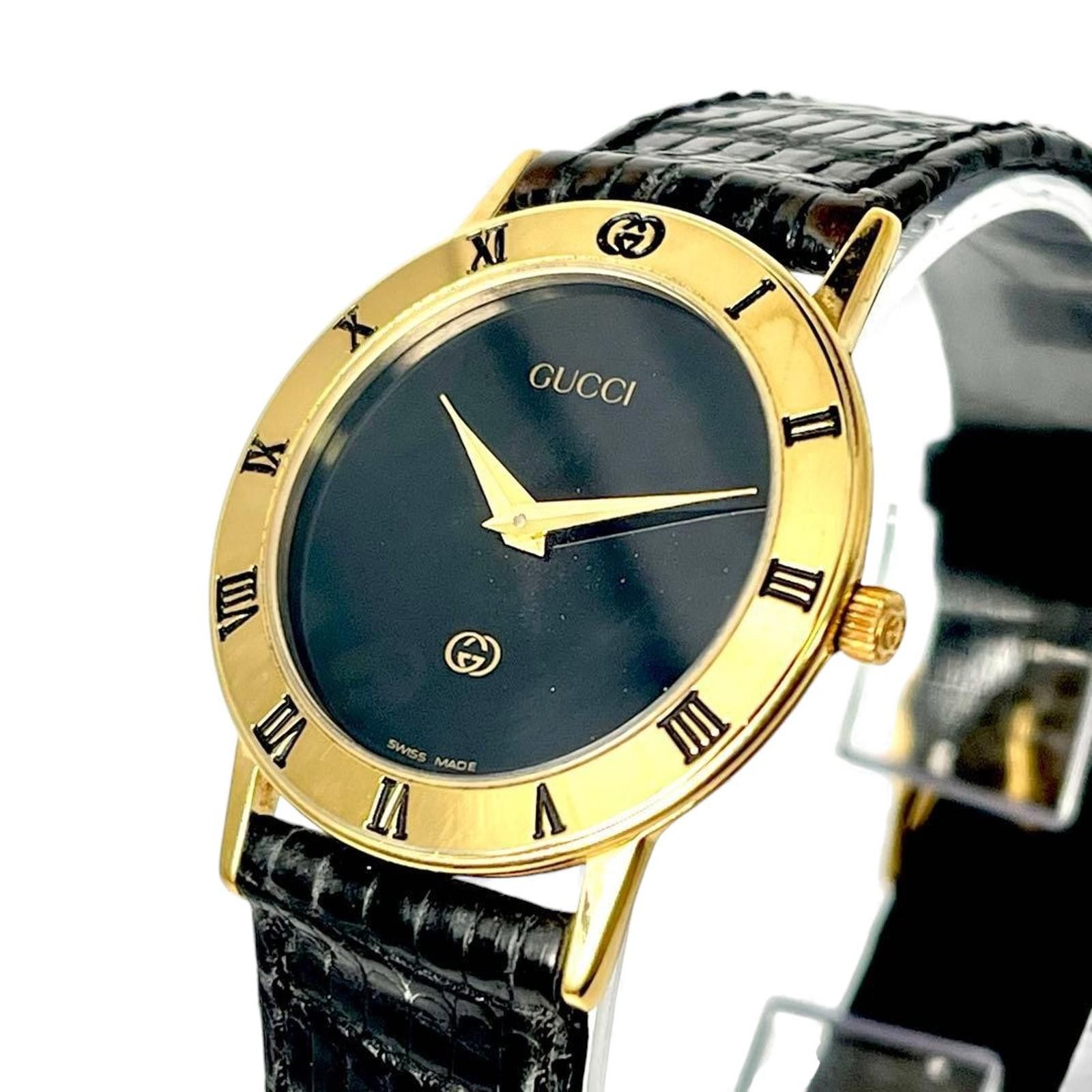Gucci Gucci - Classic Mens Gold Tone Roman Numeral Watch Size ONE SIZE - 1 Thumbnail
