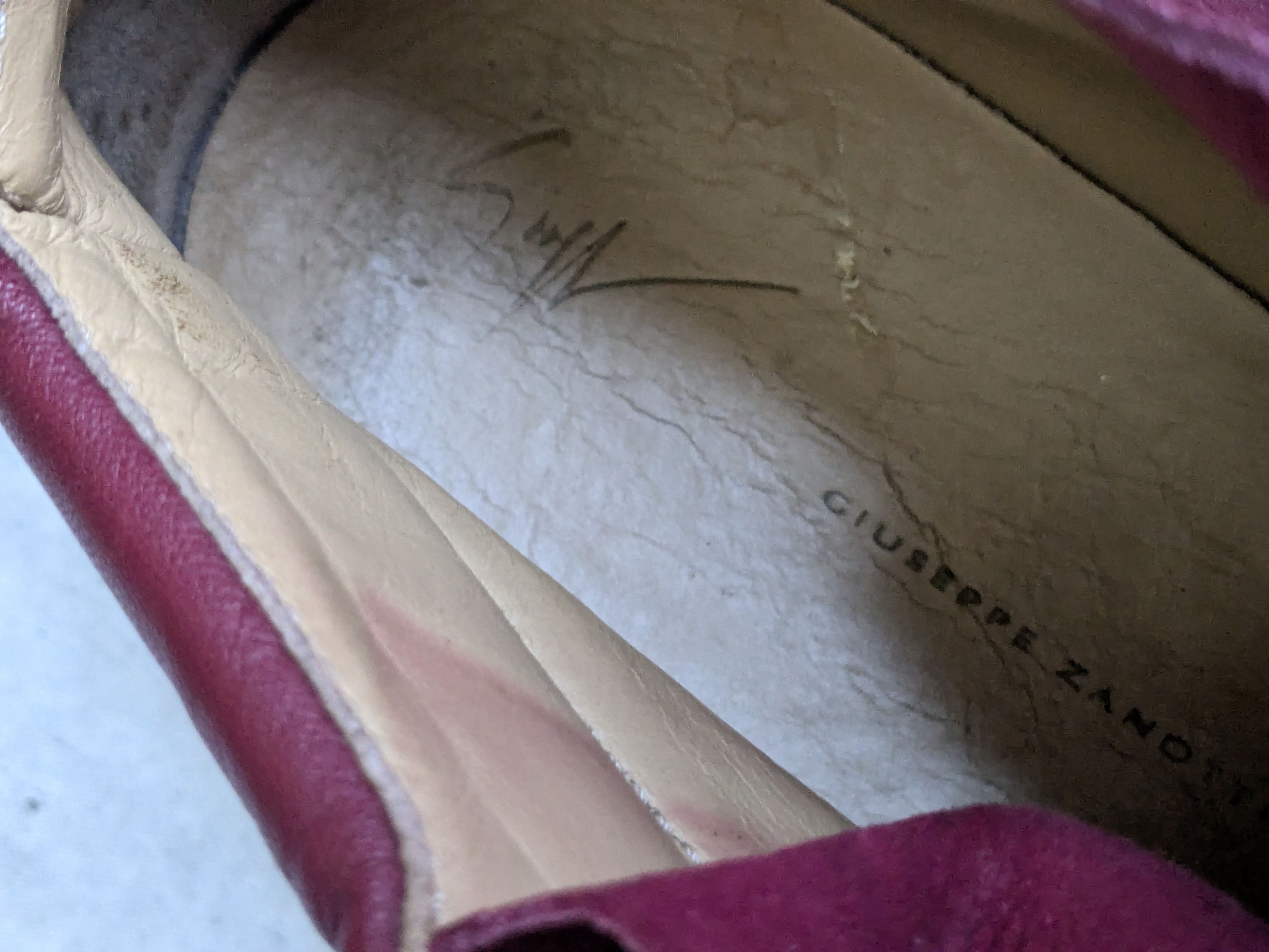 Giuseppe Zanotti Giuseppe Zanotti Sneakers 11 44 Burgundy Velvet High Gold Size US 11 / EU 44 - 7 Thumbnail