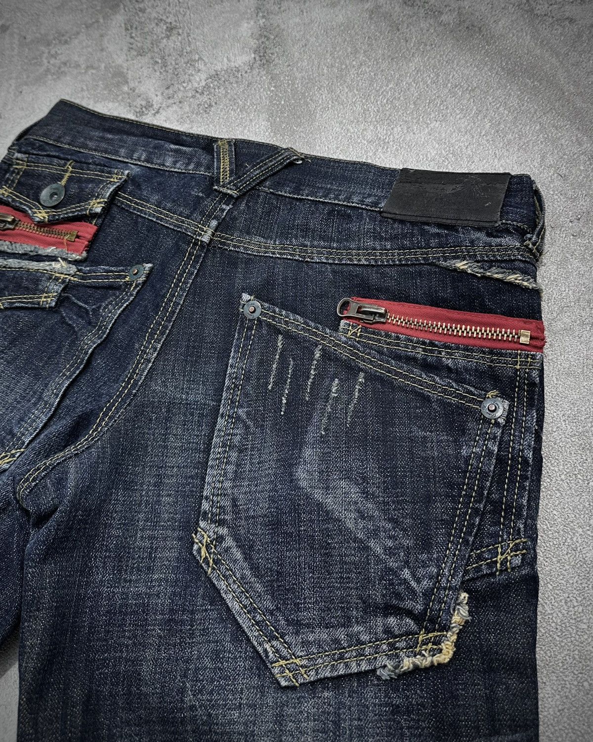 Japanese Brand 00's Russ-k Distressed Flare Jeans Lgb Acne Studios Style Size US 30 / EU 46 - 8 Thumbnail