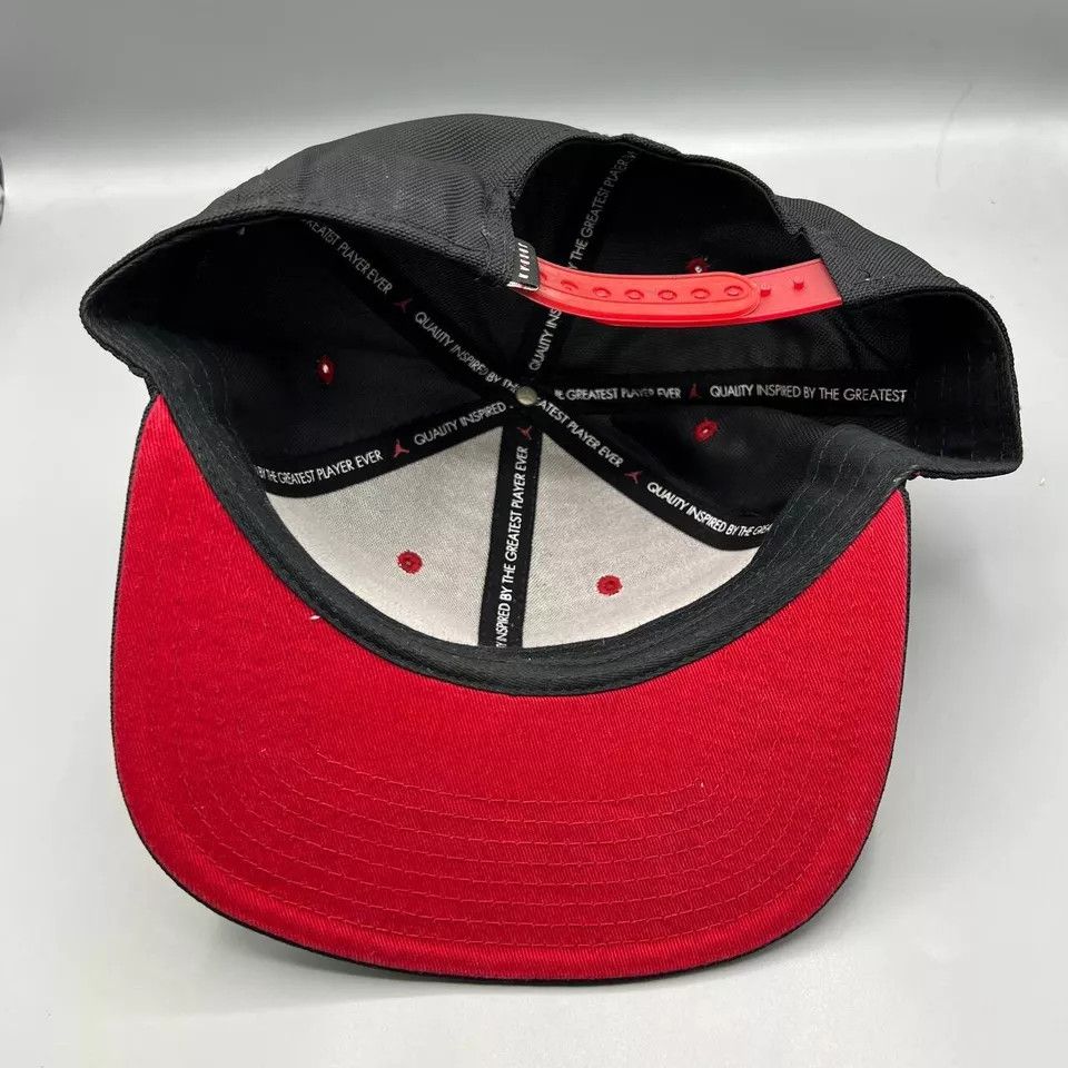 Jordan Brand Air Jordan 11 Hat Men Black Red Jumpman Bred Snap Back Cap Size ONE SIZE - 6 Thumbnail