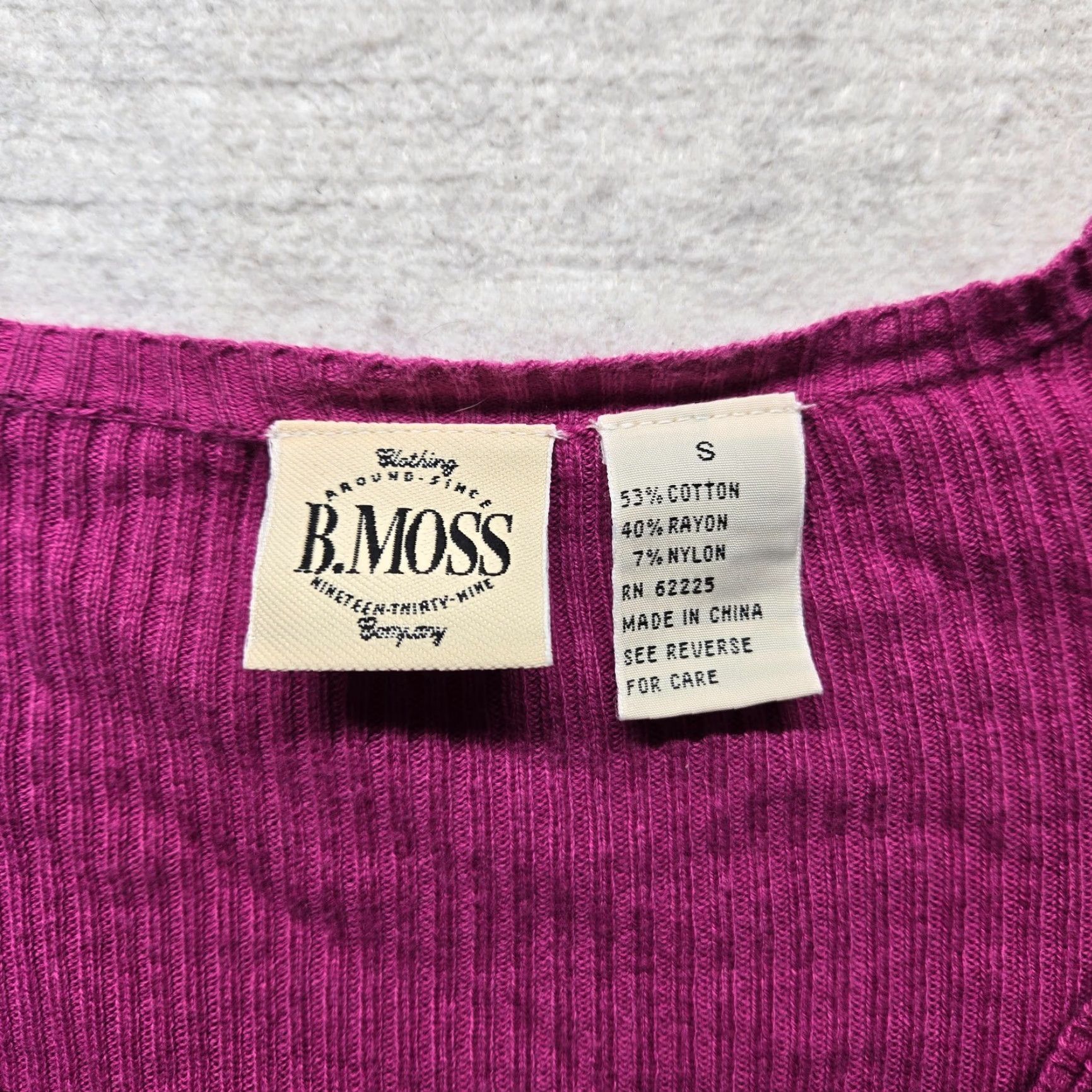 Vintage B. Moss Dress Women's Size S Purple Solid Rayon Pullover Womens Size S / US 4 / IT 40 - 2 Thumbnail