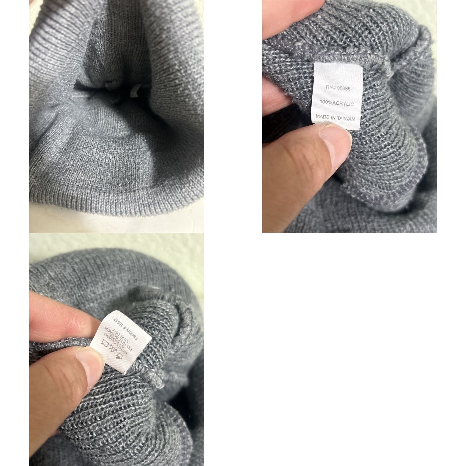 Adidas Adidas Beanie 100% Acrylic Gray Trefoil Knit One Size Men Size ONE SIZE - 8 Thumbnail