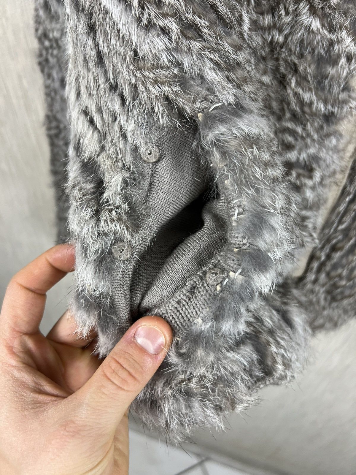 Helmut Lang Archive Helmut Lang vintage real rabbit fur cardigan jacket Size S / US 4 / IT 40 - 11 Thumbnail