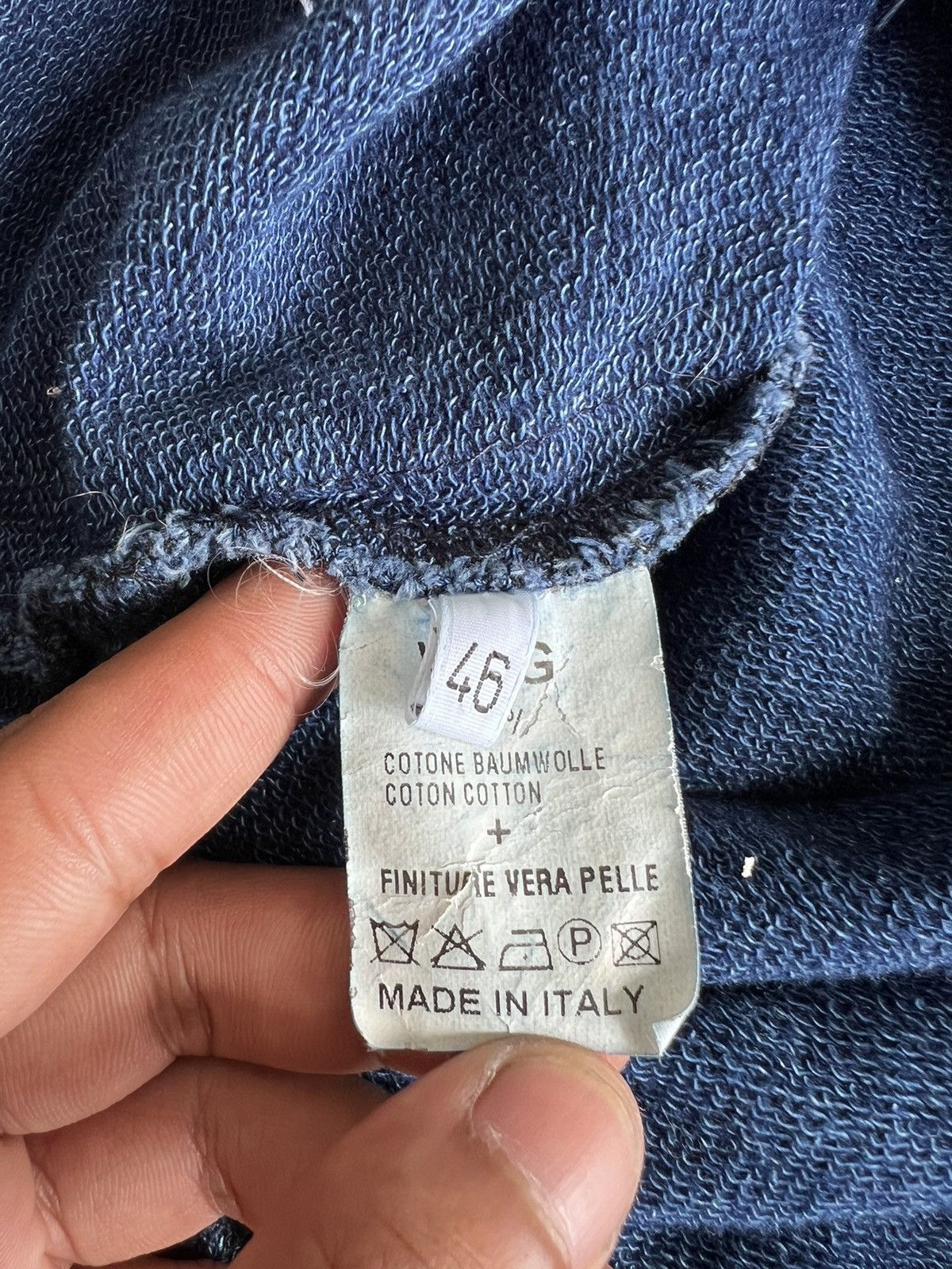 Giorgio Brato OG Giorgio Brato Lucky Star Leather Indigo Dyed Knit Sweater Size US M / EU 48-50 / 2 - 10 Thumbnail