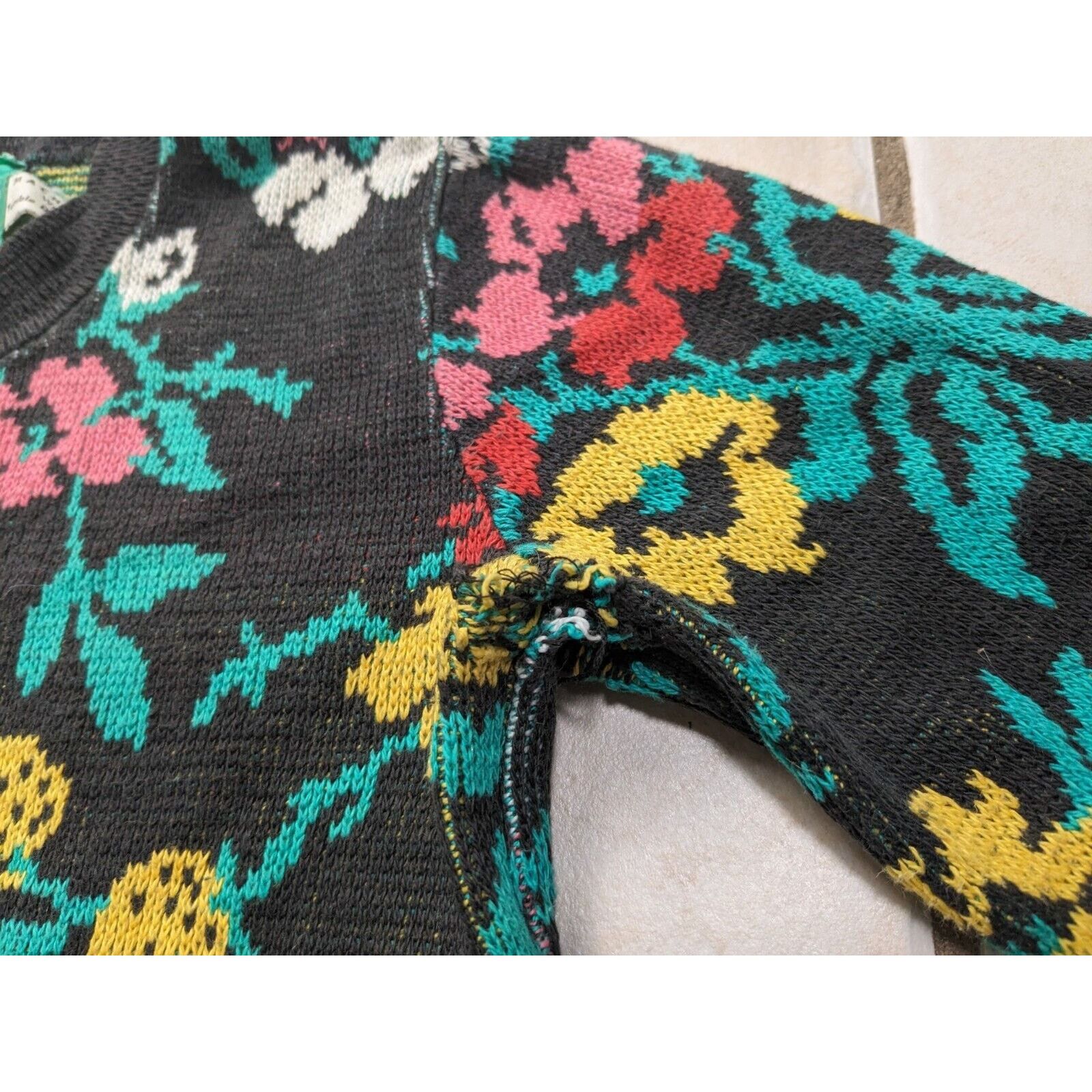 Betsey Johnson Betsey Johnson Alley Cat Sweater Dress Long Sleeve Floral Size M / US 6-8 / IT 42-44 - 6 Thumbnail
