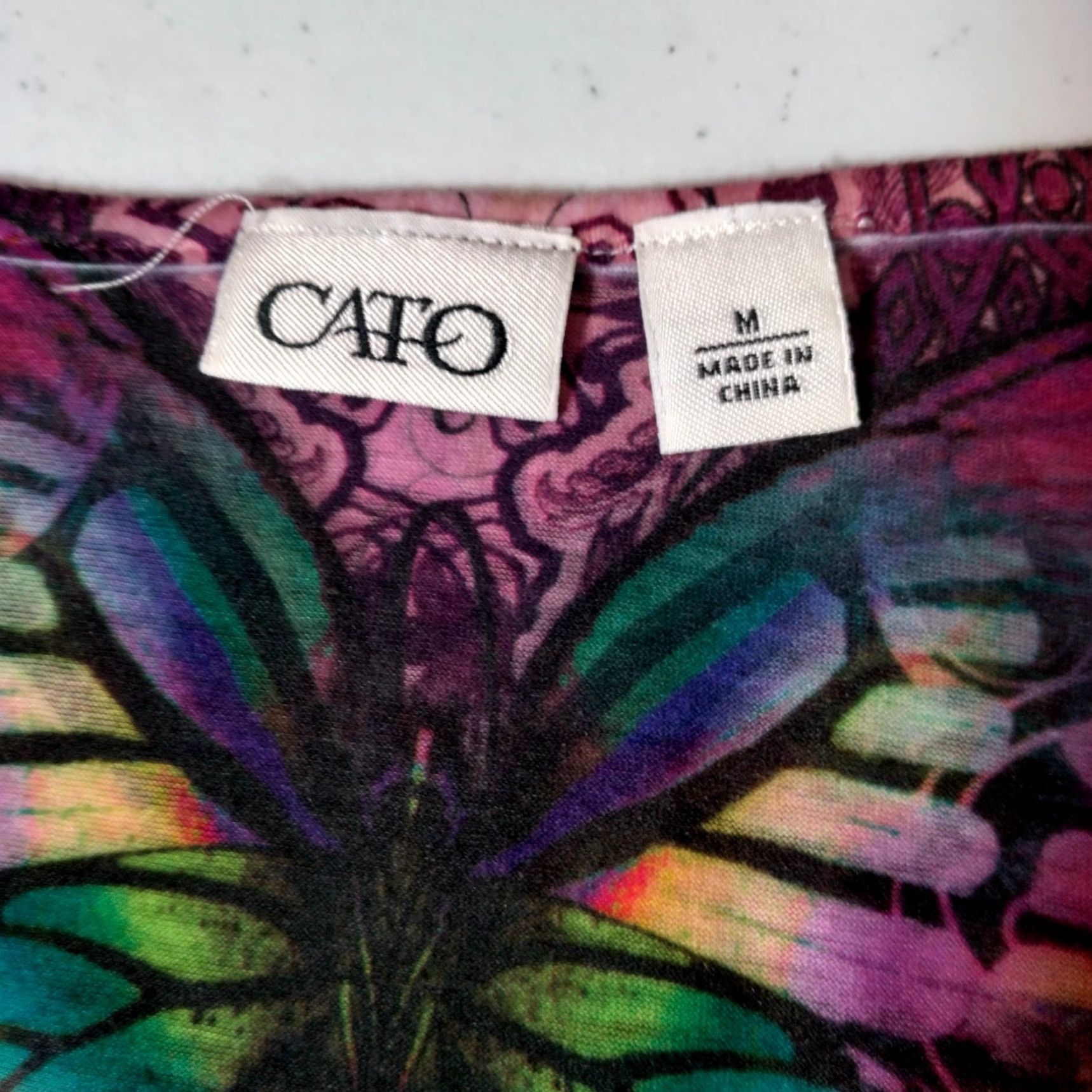 Vintage VINTAGE Cato Butterfly Shirt M Purple Tie Dye Graphic Flutter Sleeves Women T-Shirt Bling Rhinestones Size M / US 6-8 / IT 42-44 - 4 Thumbnail