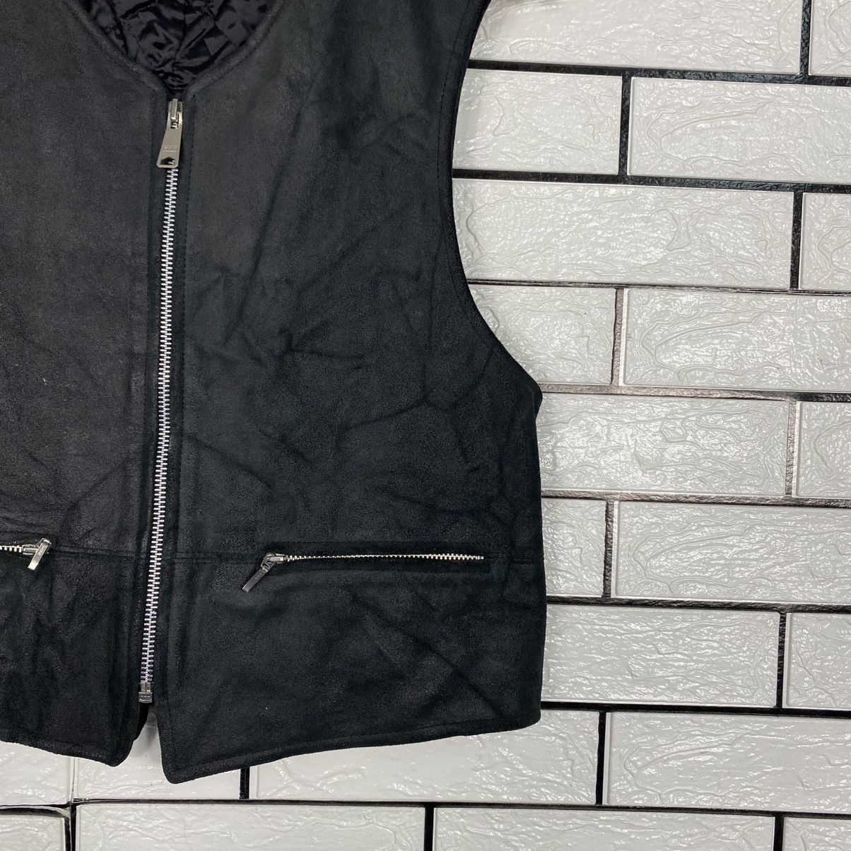 Japanese Brand 🔥VINTAGE VEST LEATHER BIKER MONSIUER NICOLE ISSEY MIYAKE Size US M / EU 48-50 / 2 - 5 Thumbnail