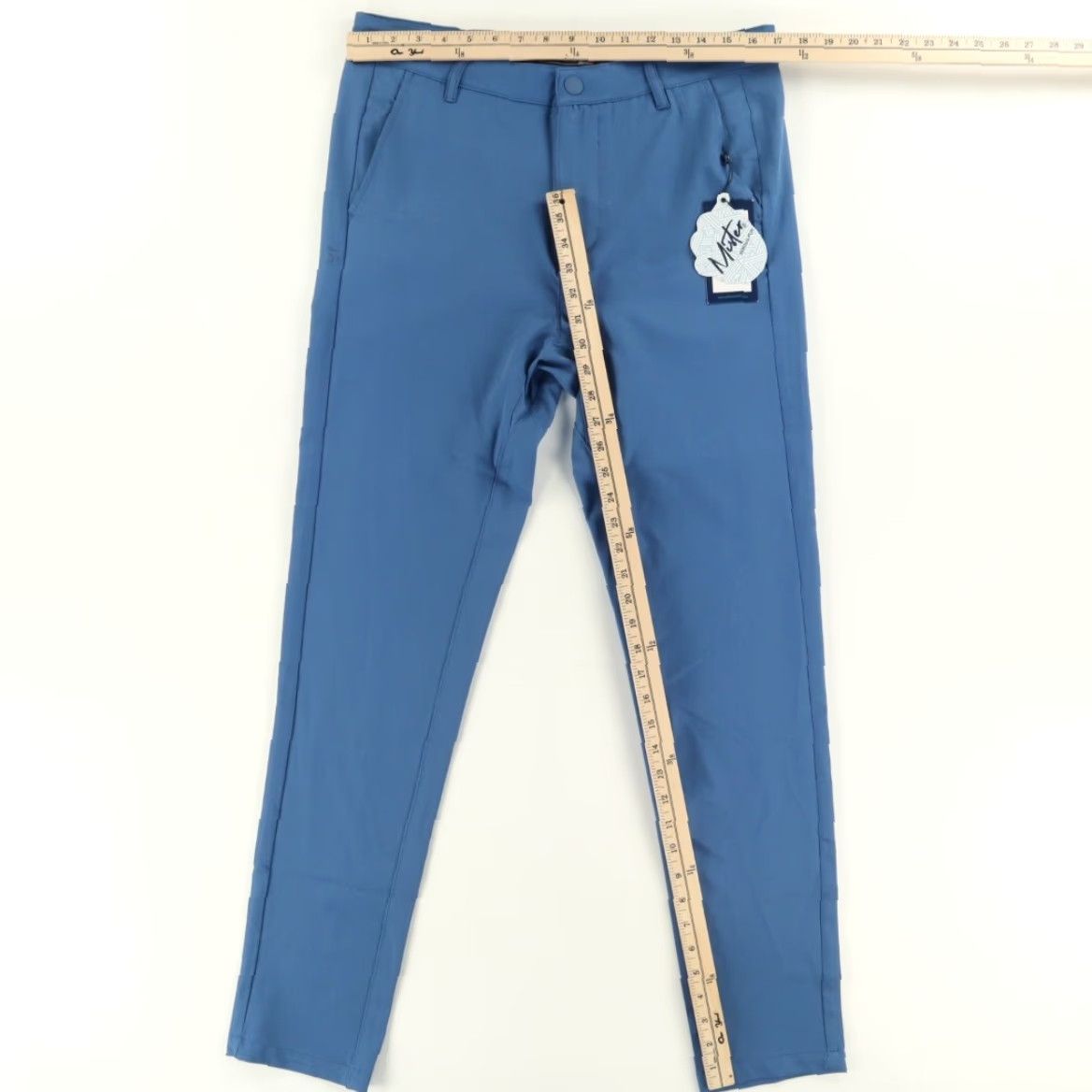 Vintage Mister Technical Polyester Microfiber Chino Pants Periwinkle Men's 32 Size US 32 / EU 48 - 3 Thumbnail