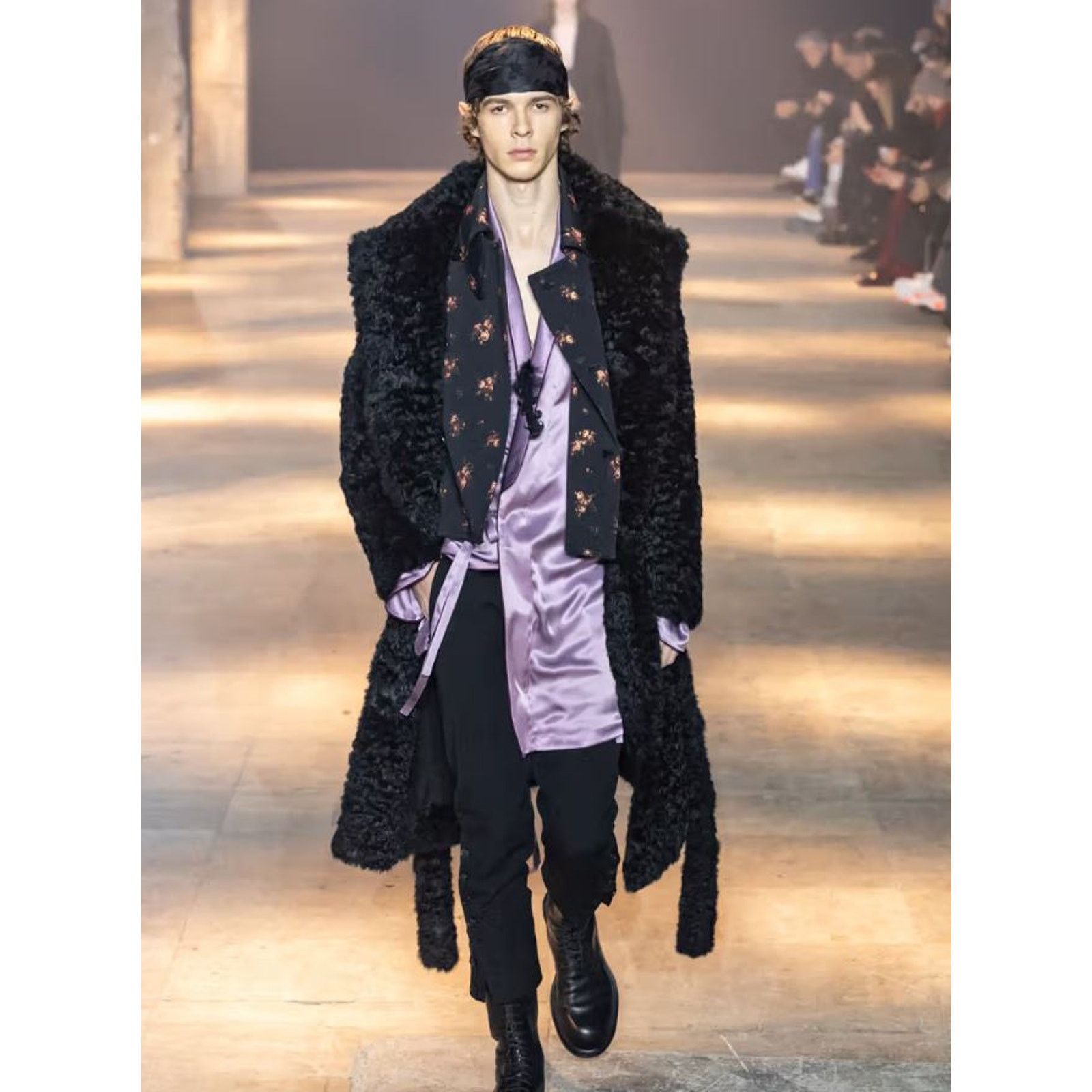 Ann Demeulemeester ANN DEMEULEMEESTER Size M Purple Violet Silk Robe Size 40 - 2 Thumbnail