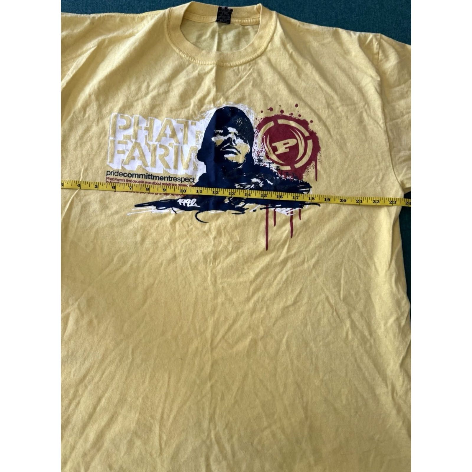Phat Farm VINTAGE Phat Farm Graphic Print Yellow Shirt Mens XL VTG Y2K Streetwear Size US XL / EU 56 / 4 - 5 Thumbnail