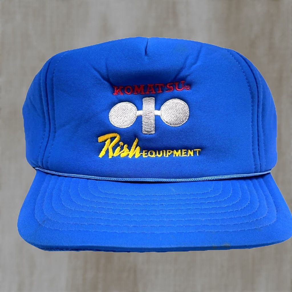 Coal VINTAGE Komatsu Rish Equipment Coal Mining Trucker Hat Cap Snapback Rope 90s Size ONE SIZE - 1 Thumbnail