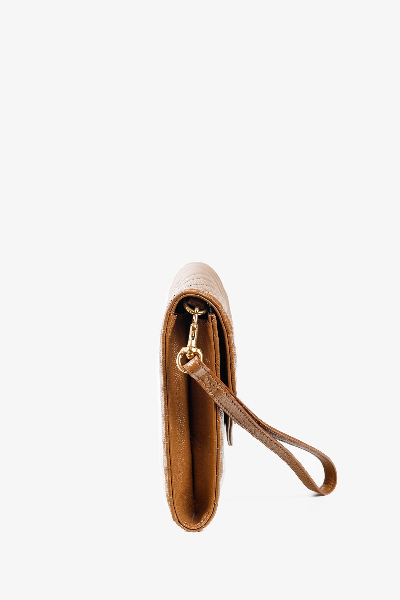 Saint Laurent Paris Saint Laurent Chevron Matelasse YSL Cassandre Flap Pouch Size ONE SIZE - 3 Thumbnail
