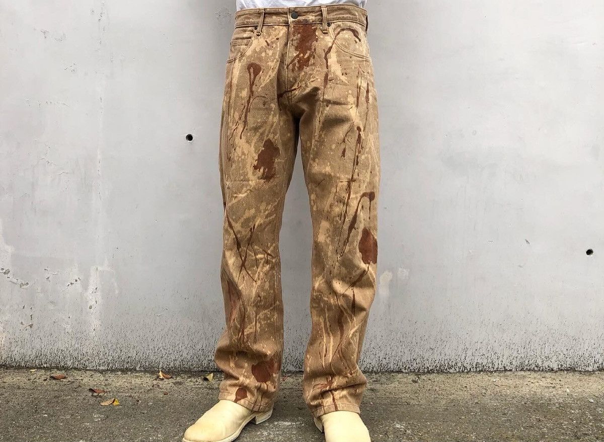 Other YOSHIYUKI KONISHI Bleach & flocky printed design denim Size US 31 - 2 Thumbnail