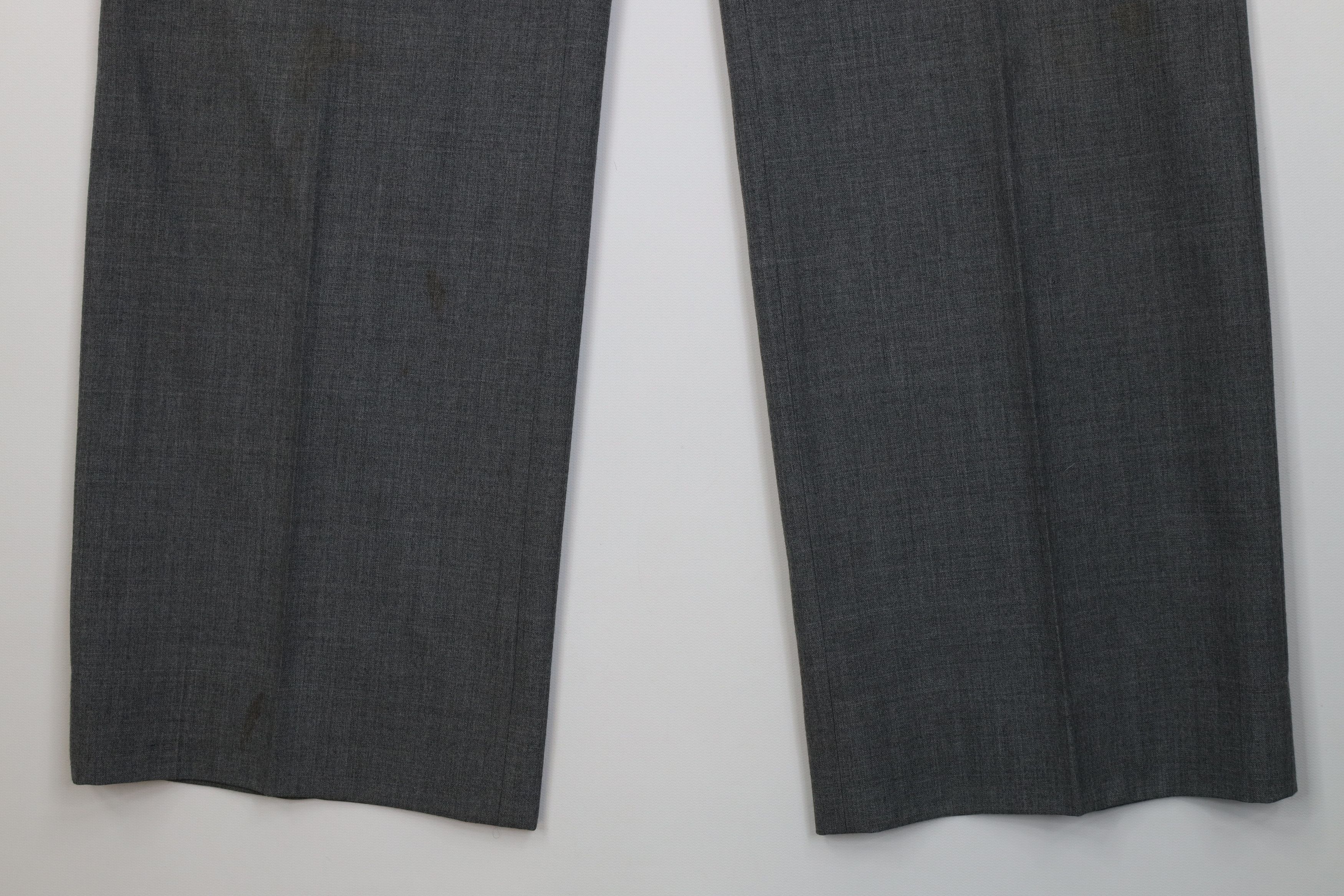 Vintage Vintage 70s Streetwear Wool Knit Wide Leg Chino Pants Gray Size US 32 / EU 48 - 4 Thumbnail