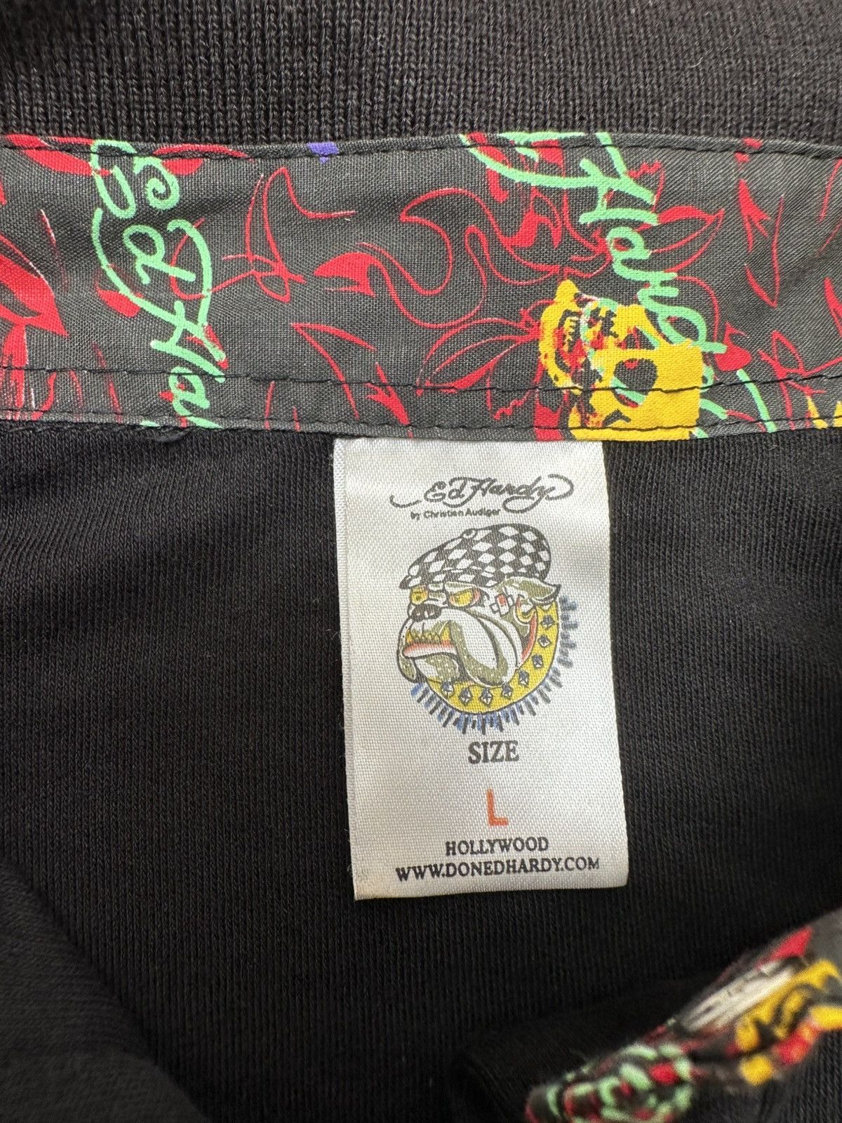 Christian Audigier × Ed Hardy × Japanese Brand Ed Hardy Vintage Tattoo Graphic Polo Shirt Size US L / EU 52-54 / 3 - 4 Thumbnail