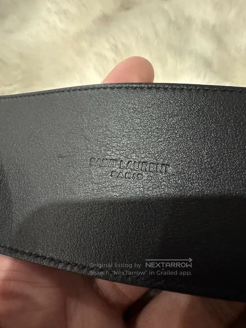 Saint Laurent Paris Saint Laurent Paris size 70 Black Gold Women's Leather Bel Size ONE SIZE - 5 Thumbnail