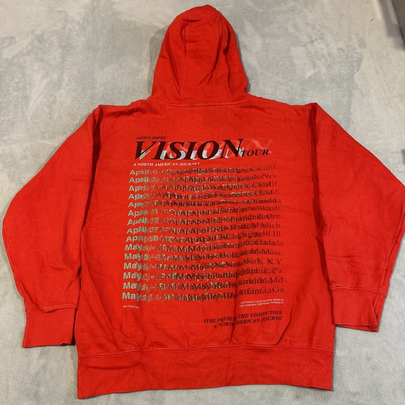 Msftsrep Jaden Smith Vision Tour Hoodie Men Medium 2018 Concert Merch Size US M / EU 48-50 / 2 - 1 Thumbnail