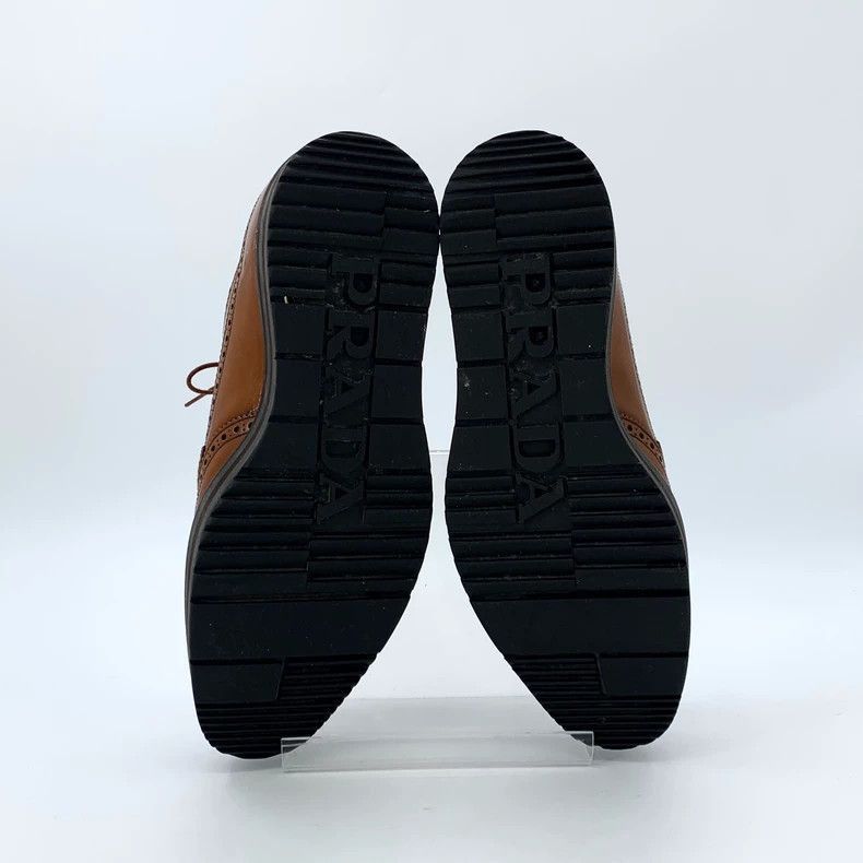 Prada Prada Brown Baroque LaceUp Thick Sole Shoes -2505 Size US 7.5 / EU 40-41 - 5 Thumbnail