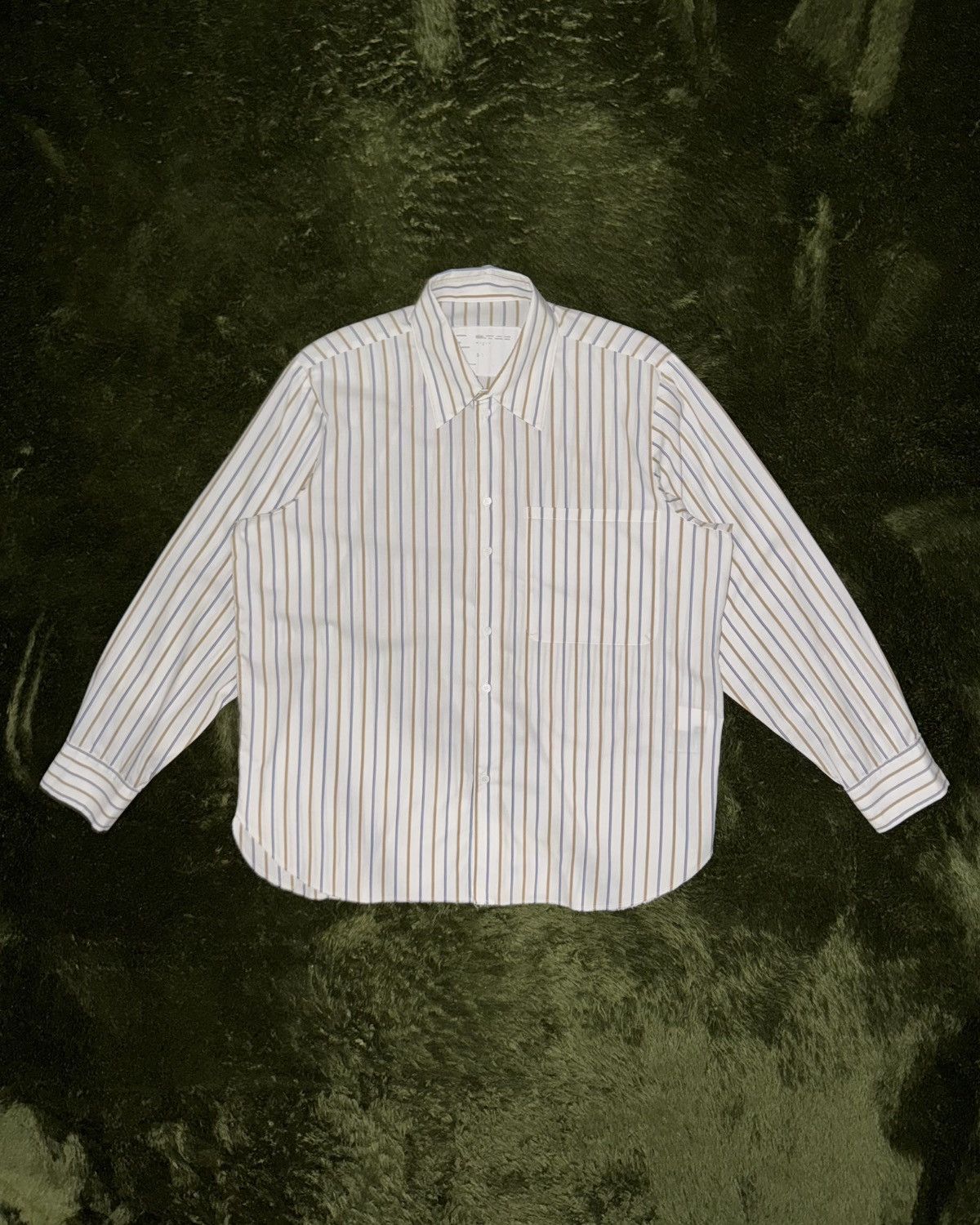 [M] Camiel Fortgens Rough Cutting Stripe Cotton Shirt