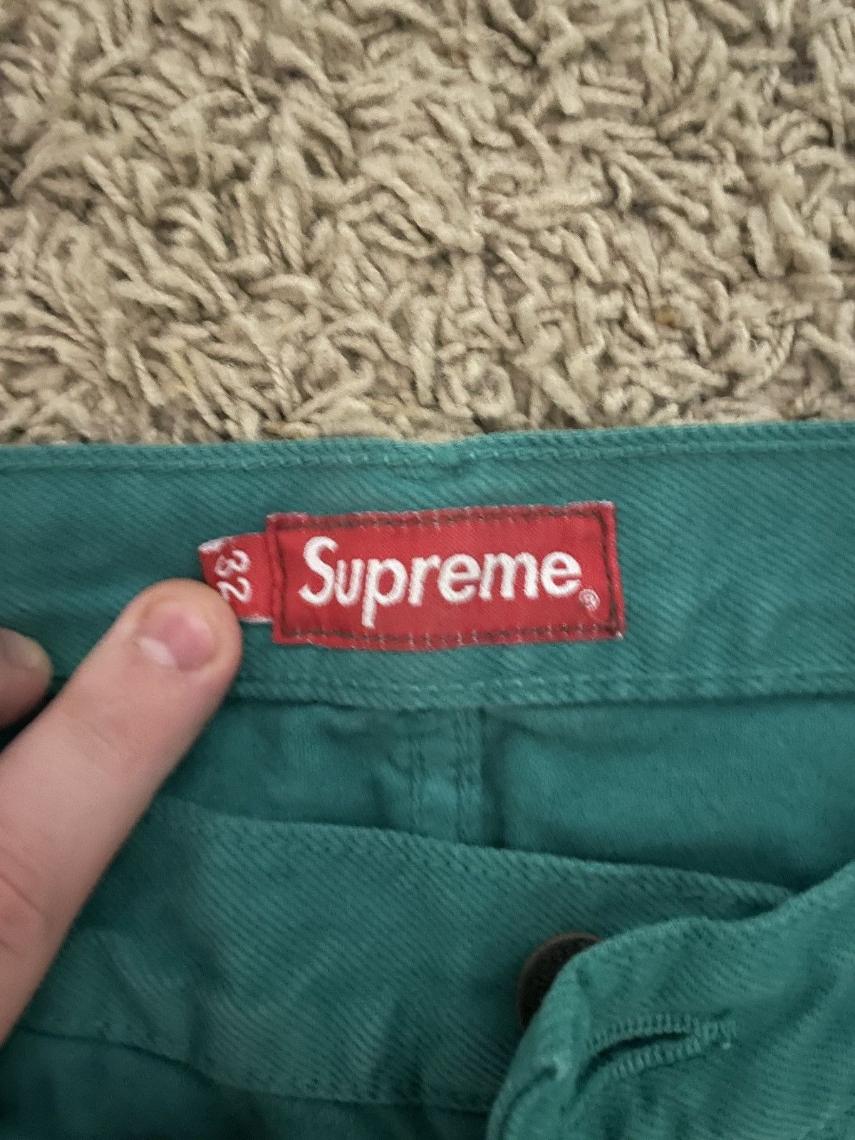 Supreme Teal Supreme Jeans Size US 32 / EU 48 - 2 Thumbnail