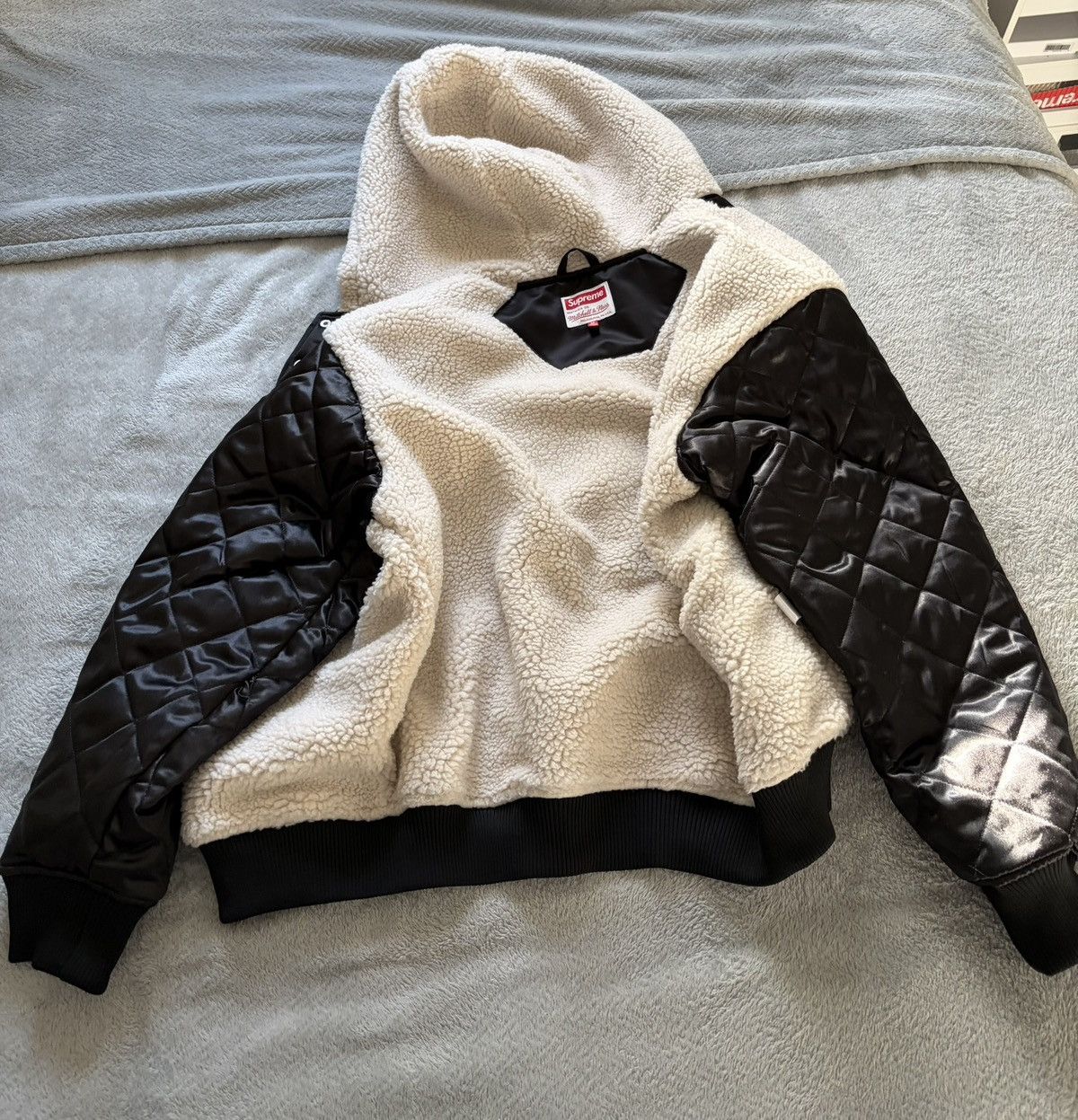 Mitchell & Ness × Supreme Supreme Mitchell & Ness Lined Hooded Satin Varsity Jacket Size US M / EU 48-50 / 2 - 3 Thumbnail