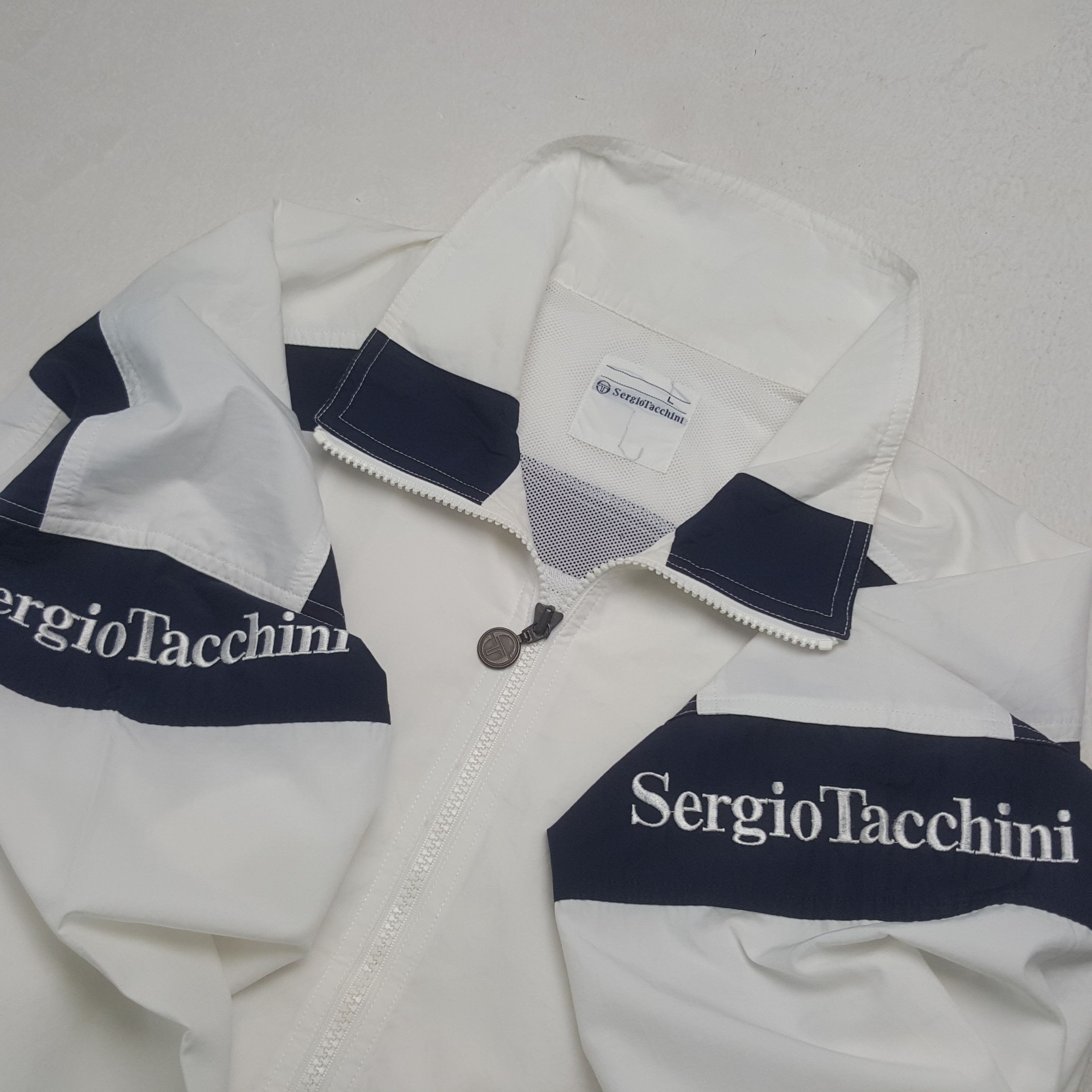 Sergio Tacchini Vintage Sergio Tacchini Tennis Windbreaker Jacket C296N29 Size US XL / EU 56 / 4 - 4 Thumbnail