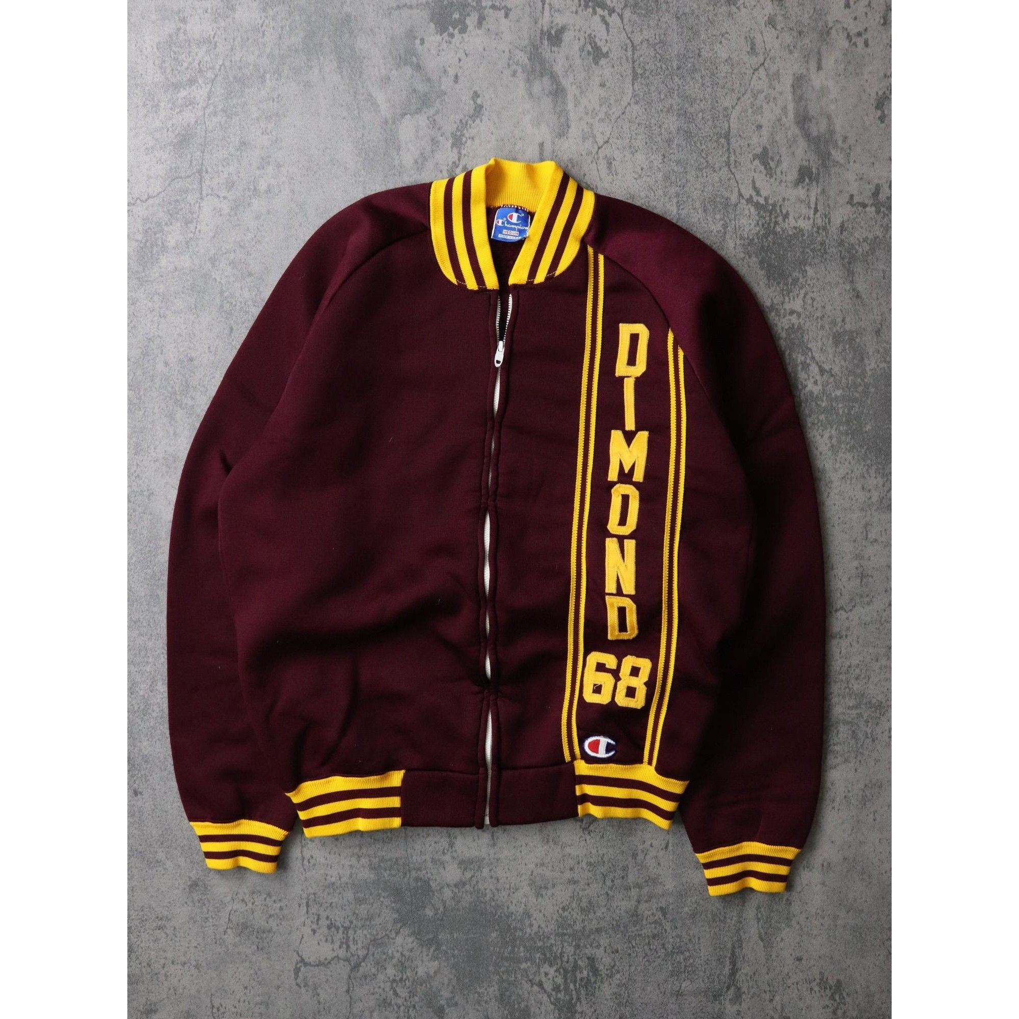 Champion × Vintage 70s 80s Champion Jacket Red Dimond Size US S / EU 44-46 / 1 - 1 Thumbnail
