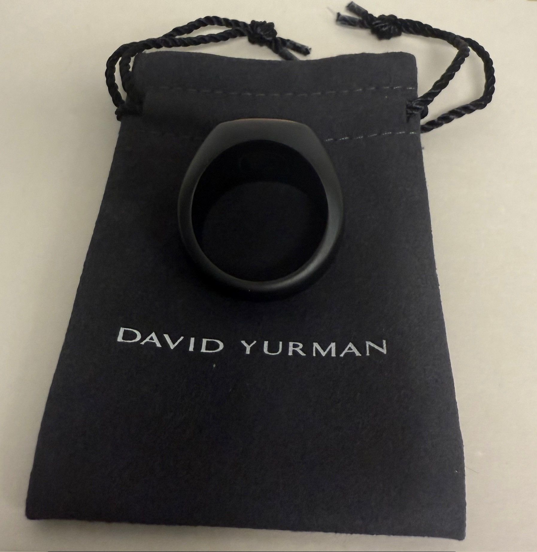 David Yurman David Yurman Black Titanium Men's Carnelian Signet Ring Size ONE SIZE - 2 Thumbnail