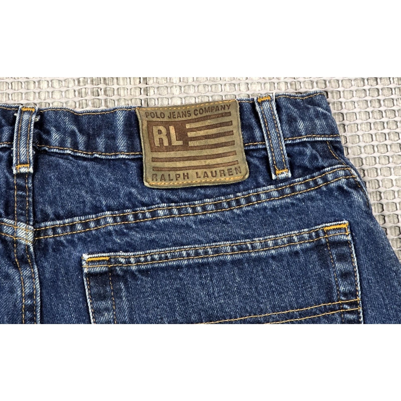 Polo Ralph Lauren VINTAGE Polo Ralph Lauren Polo Jeans Company Slim Flare Blue Jeans Womens 14x29 High Waist Slim Jeans 14 32 in Blue 90s Womens Jeans Size 36" / US 14 / IT 50 - 7 Thumbnail