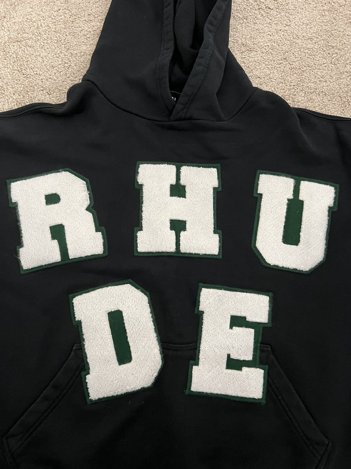 Rhude Rhude Chenille Varsity Patch Hoodie Size M Size US M / EU 48-50 / 2 - 2 Thumbnail