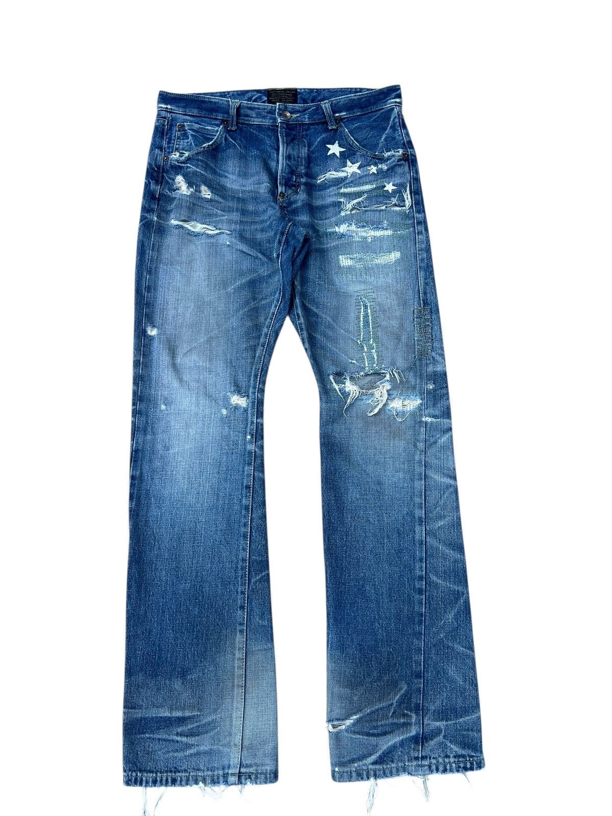 Izreel by Kazuhiro Takakura Distressed Denim Selvedge Jeans