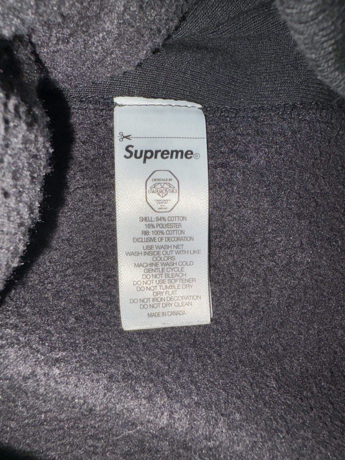 Supreme × Swarovski Supreme x Swarovski Black Motion Logo Hoodie Size US L / EU 52-54 / 3 - 6 Thumbnail