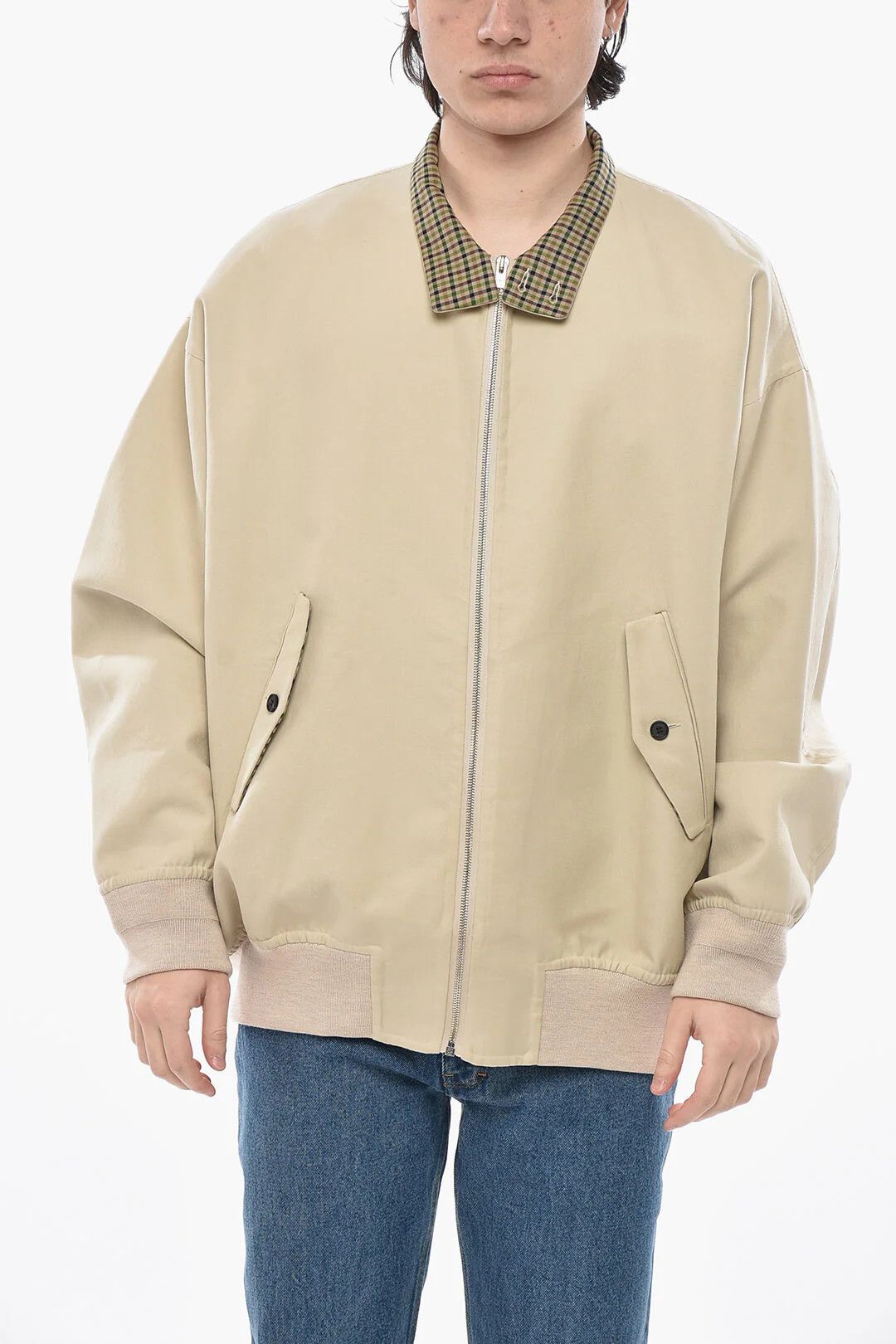 Givenchy og1mm0326 Cotton-Blend Bomber Jacket in Beige Size US S / EU 44-46 / 1 - 1 Thumbnail