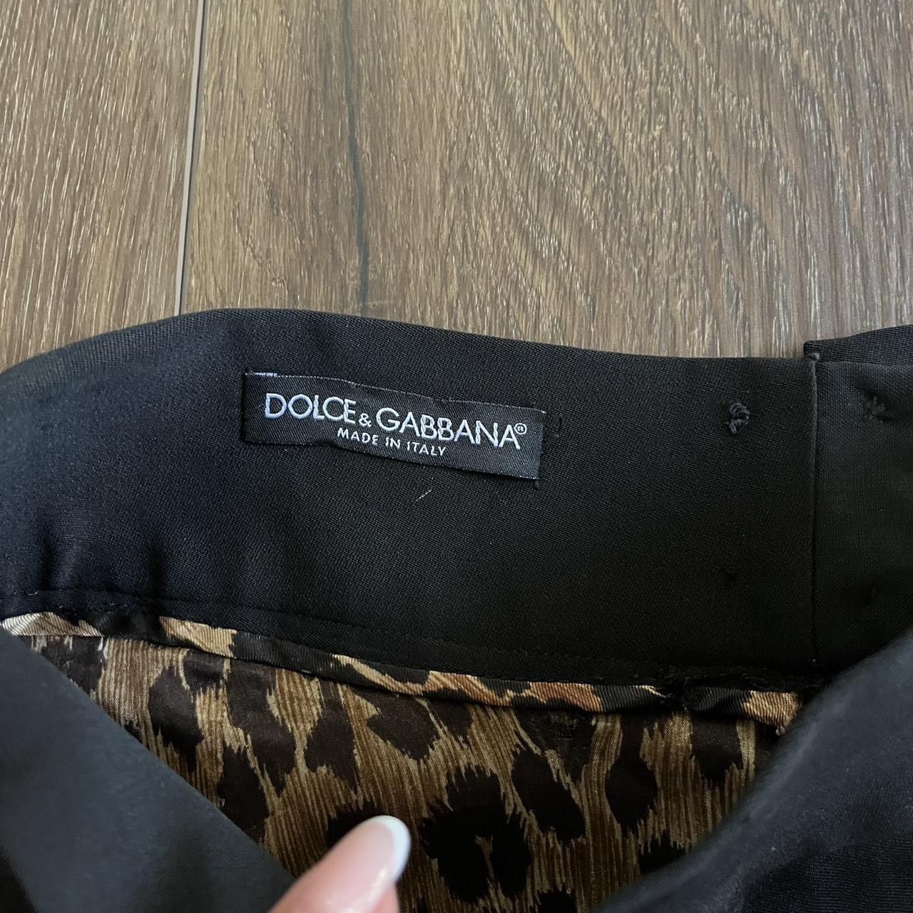Dolce & Gabbana Vintage Dolce & Gabbana Black Wool Midi Skirt Size 26" / US 2 / IT 38 - 4 Thumbnail