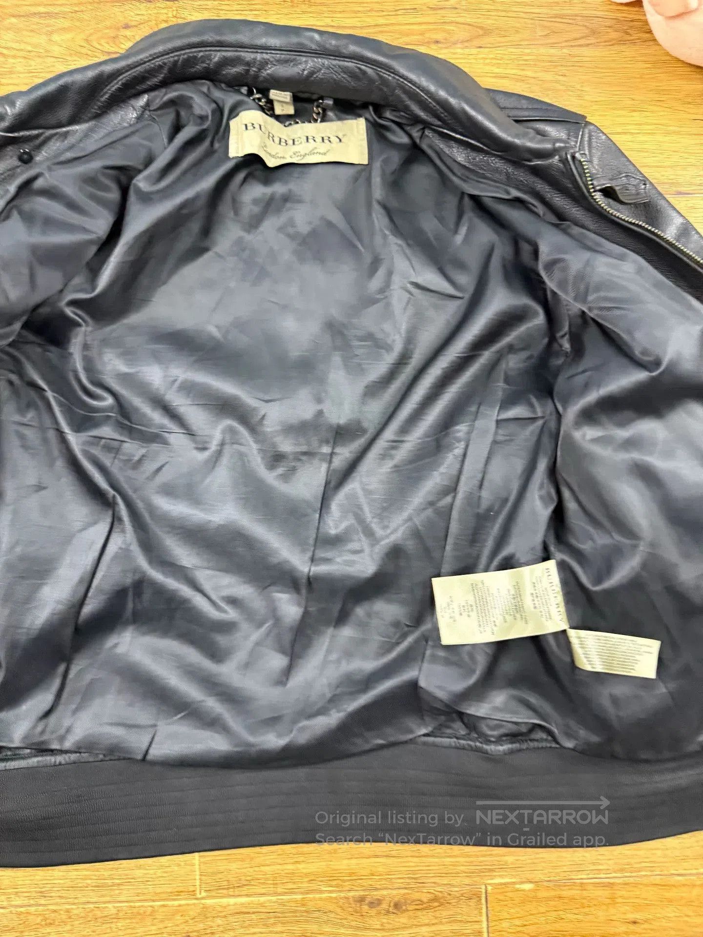 Burberry Burberry Men's Black Leather Flight Jacket. Size US S / EU 44-46 / 1 - 3 Thumbnail