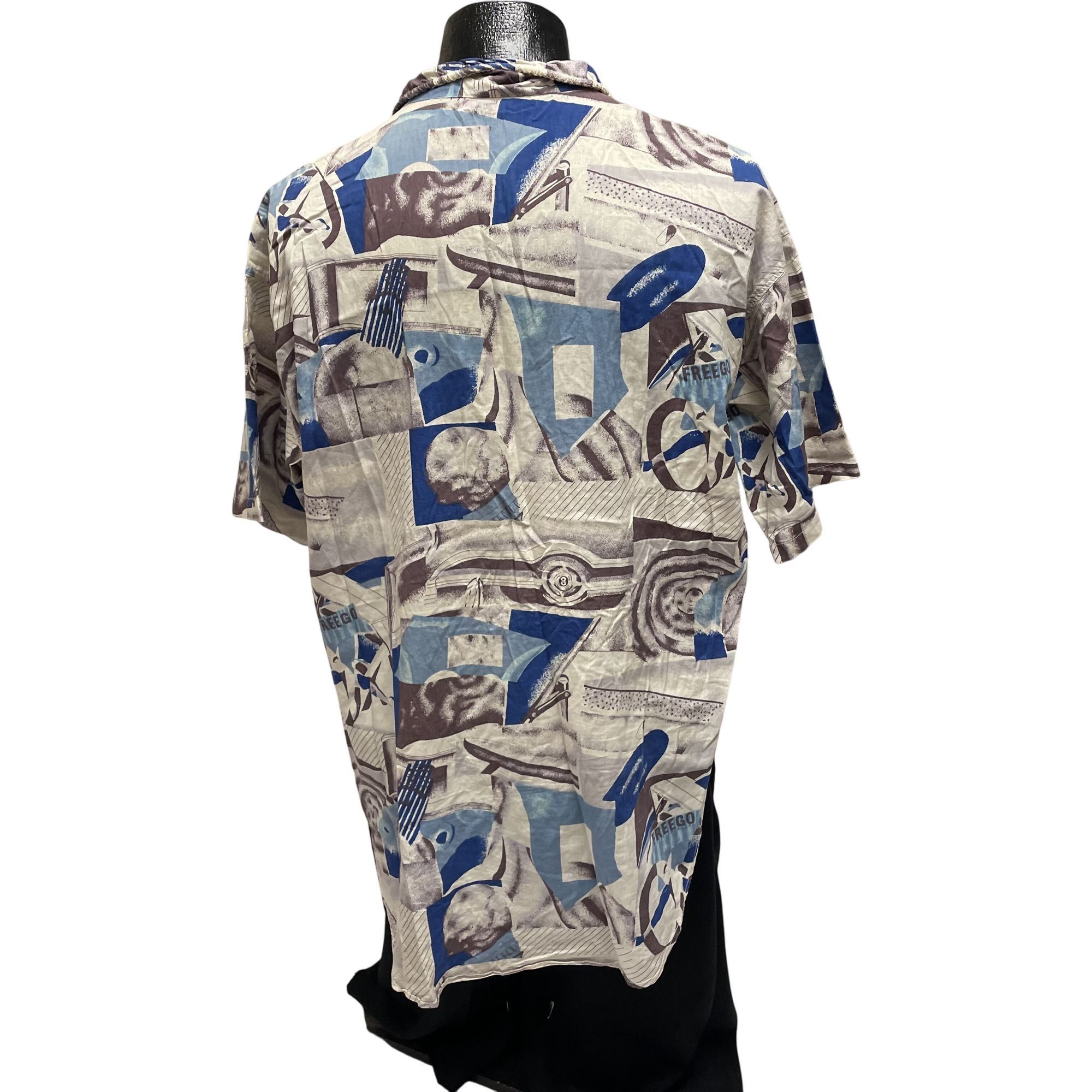 Other Vtg Head Quarter FREEGO ABSTRACT Skater Streetwear Shirt Size US M / EU 48-50 / 2 - 5 Thumbnail