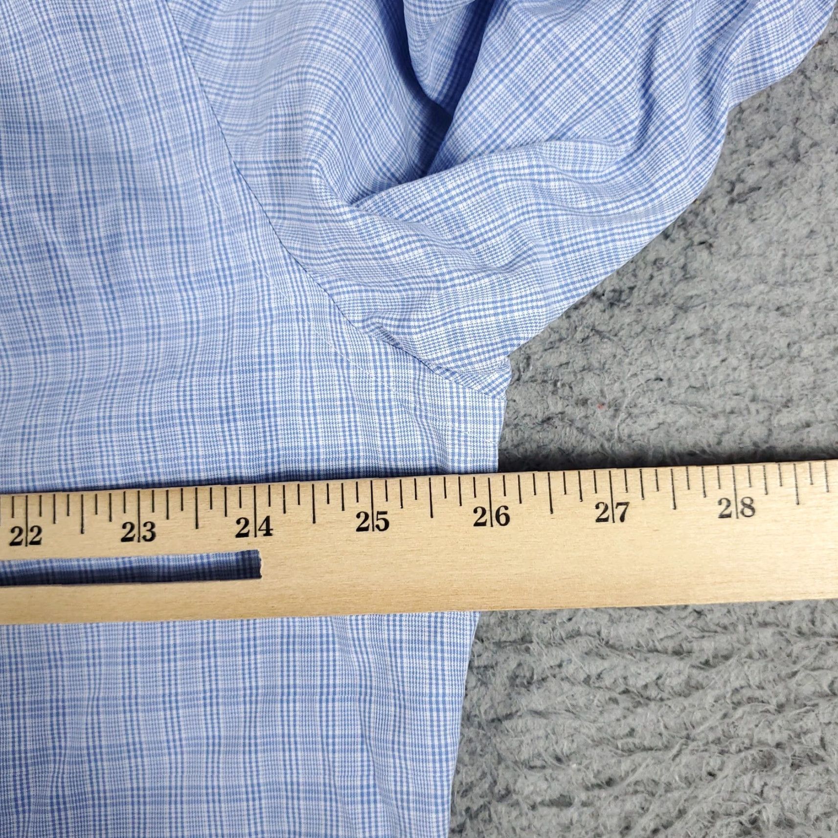 Ralph Lauren Ralph Lauren Dress Shirt Mens 17 Blue Plaid Long Sleeve Button-Down Casual Workwear Size 46R - 7 Thumbnail