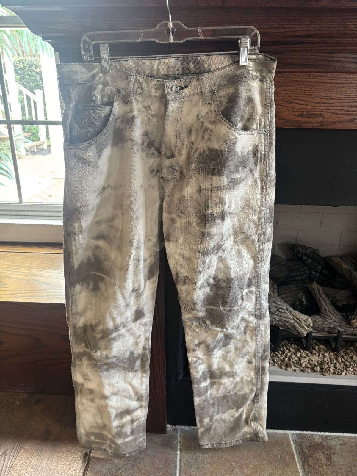 Vintage Vintage Distressed Dyed Denim Size US 33 - 1 Thumbnail