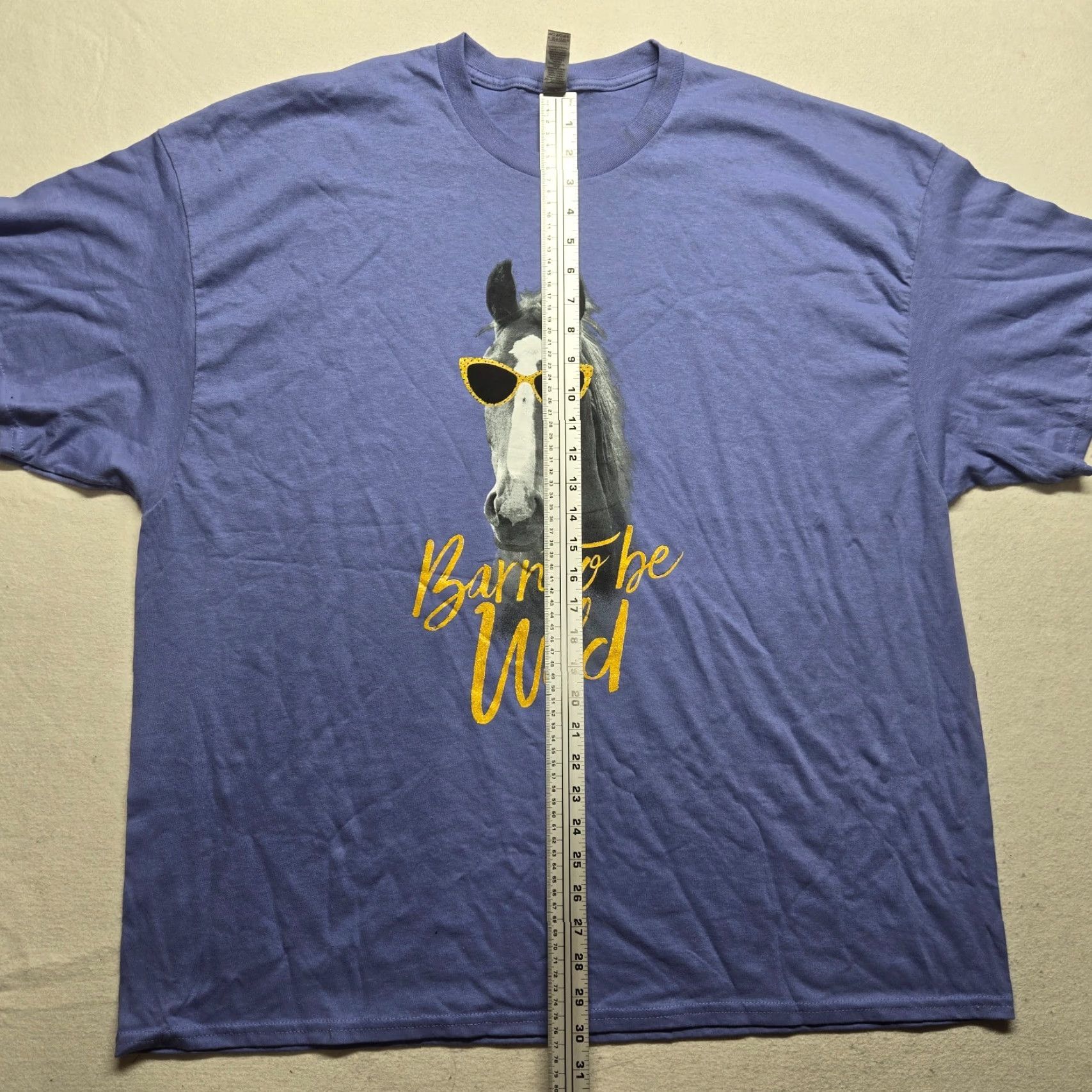 Vintage Horse Lover Barn To Be Wild T Shirt Funny Cute Farm Cowboy Cowgirl Adult 2XL XXL Blue Unisex Shirt 2XL Mens Womens Boys Girls Size US XXL / EU 58 / 5 - 6 Thumbnail