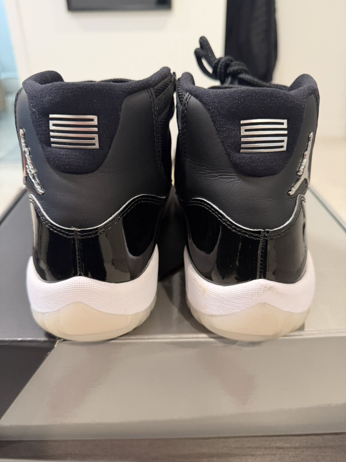 Jordan Brand Jordan 11 Retro Jubilee 25th Anniversary Black White Size US 8.5 / EU 41-42 - 4 Thumbnail