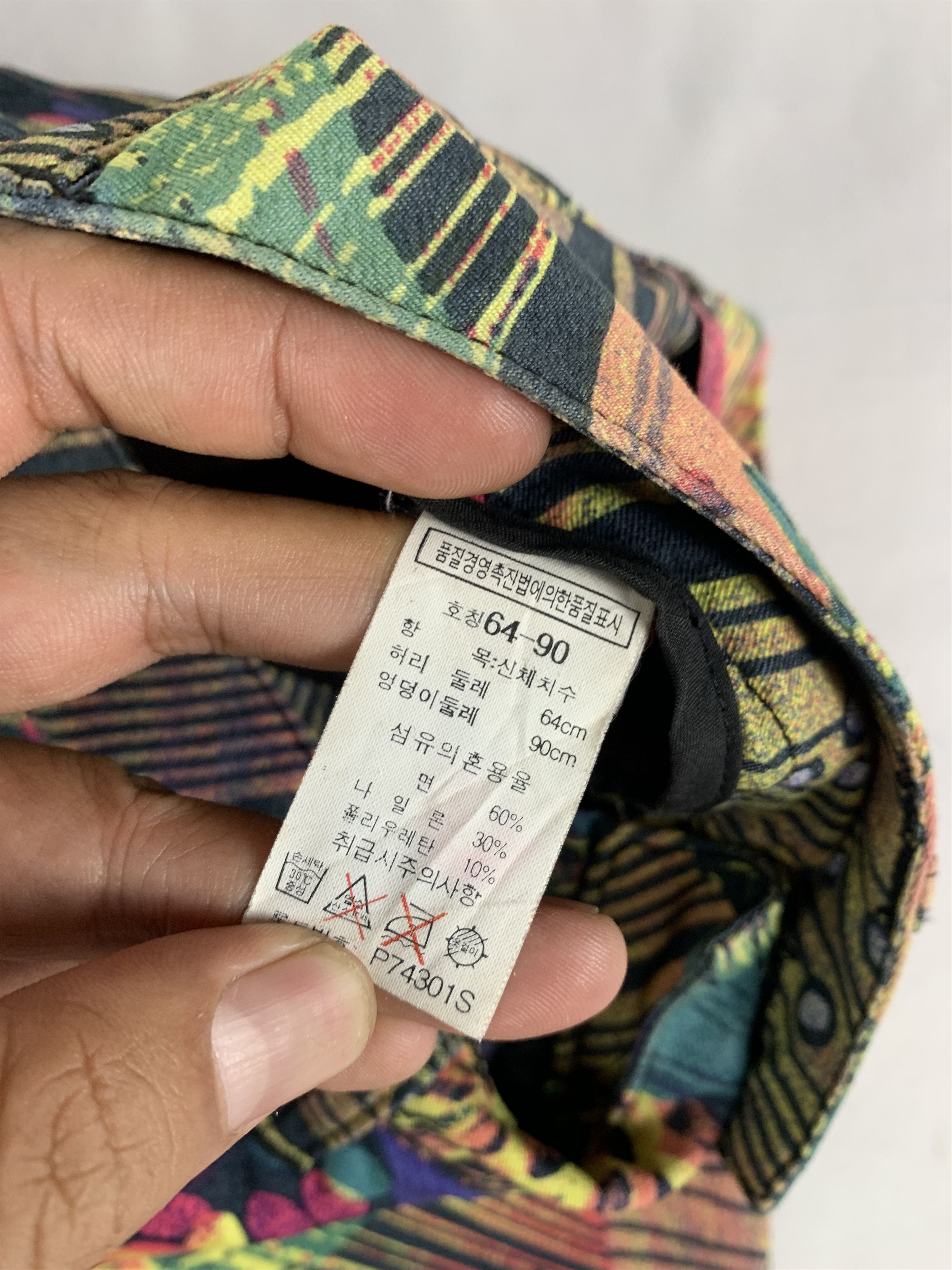 Japanese Brand opt Jeans Multicolor Art Relax Pants (26-27) Size 27" / US 4 / IT 40 - 9 Thumbnail