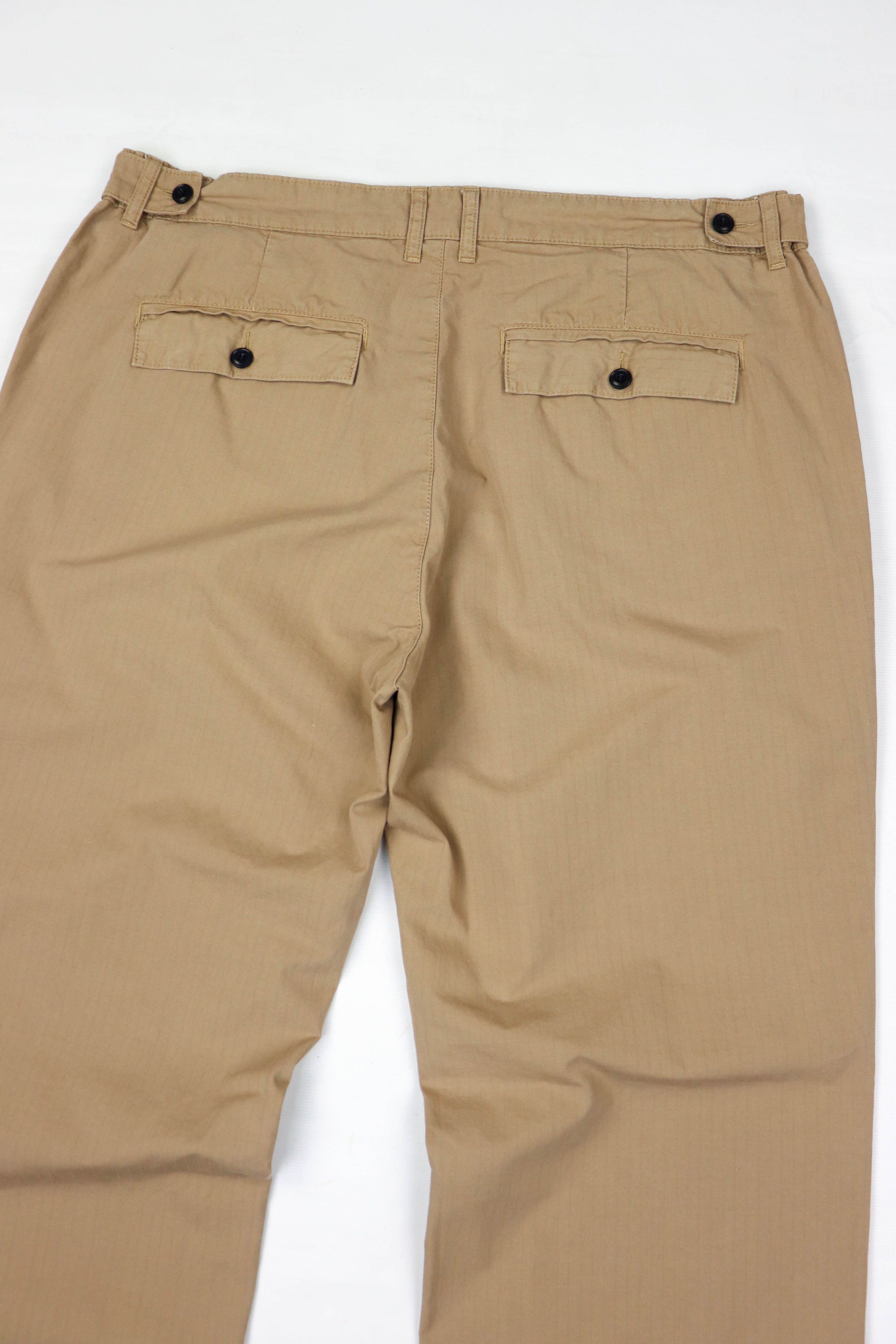 Albam Albam Beige Garment Dyed Ripstop Fabric Trousers Pants Size US 38 / EU 54 - 6 Thumbnail