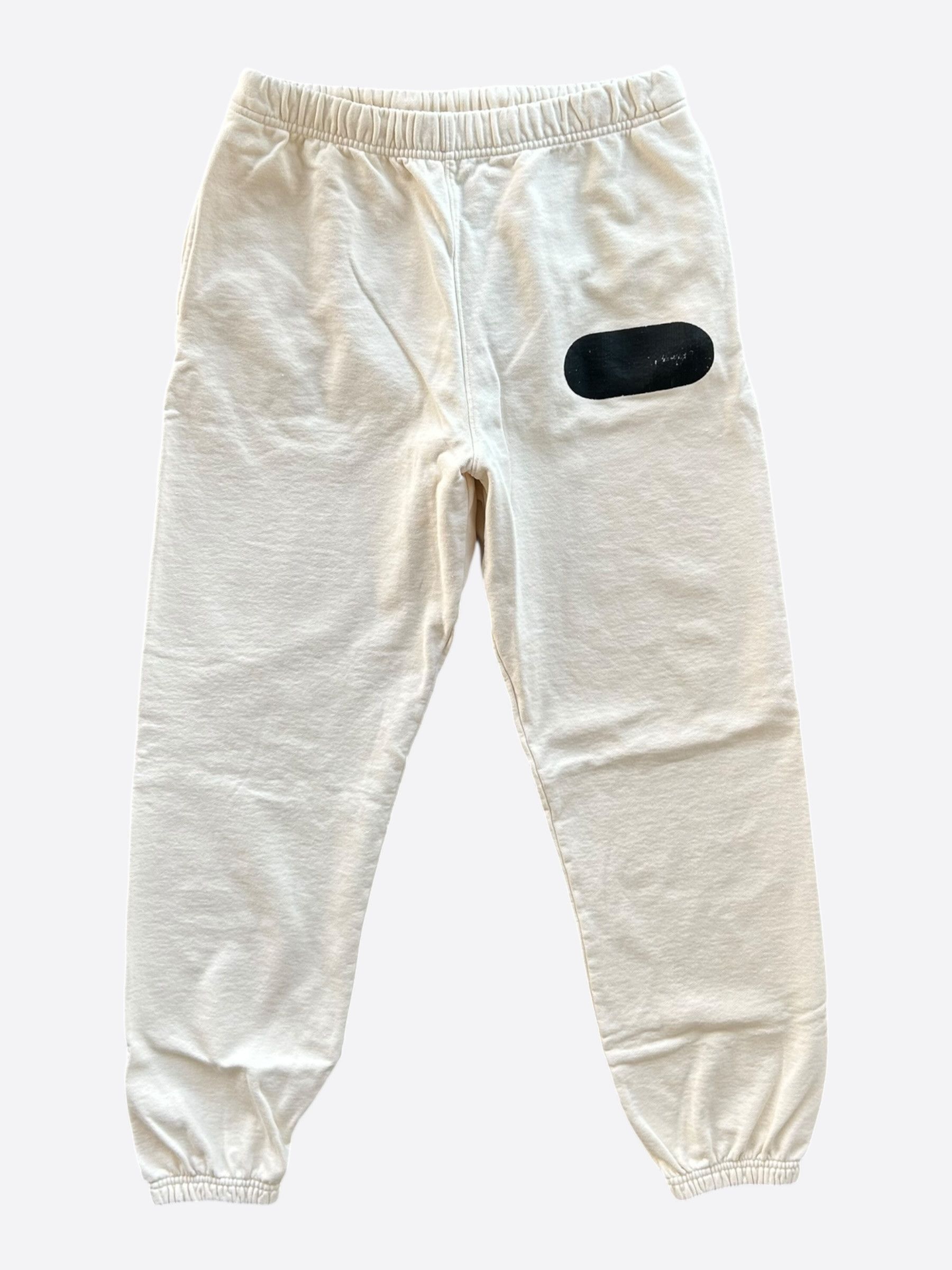 Gallery Dept. Gallery Dept Cream & Black Gym Logo Sweatpants Size US 32 / EU 48 - 1 Thumbnail