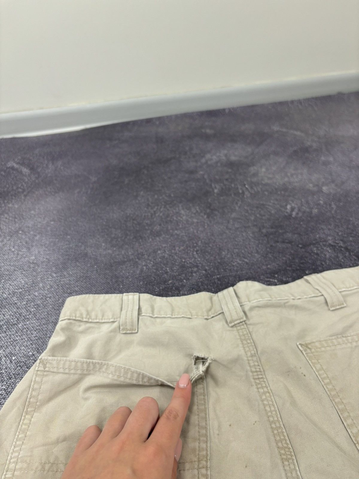 Carhartt Vintage Carhartt Y2K Cream Work Hype Shorts Size US 34 / EU 50 - 11 Thumbnail