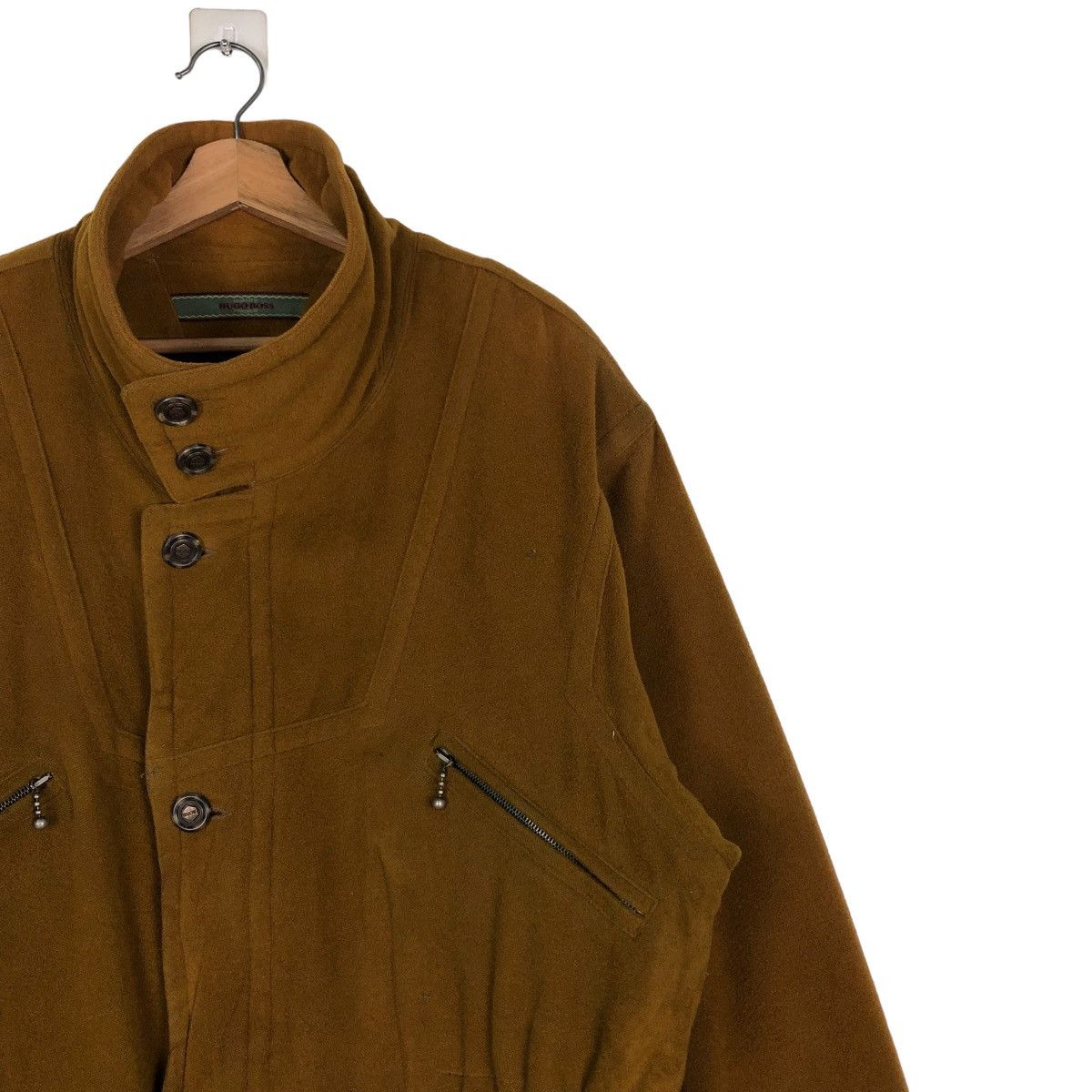 Hugo Boss 🔥VINTAGE HUGO BOSS MADE IN ITALY BIKER JACKET MULTI POCKETS Size US M / EU 48-50 / 2 - 8 Thumbnail
