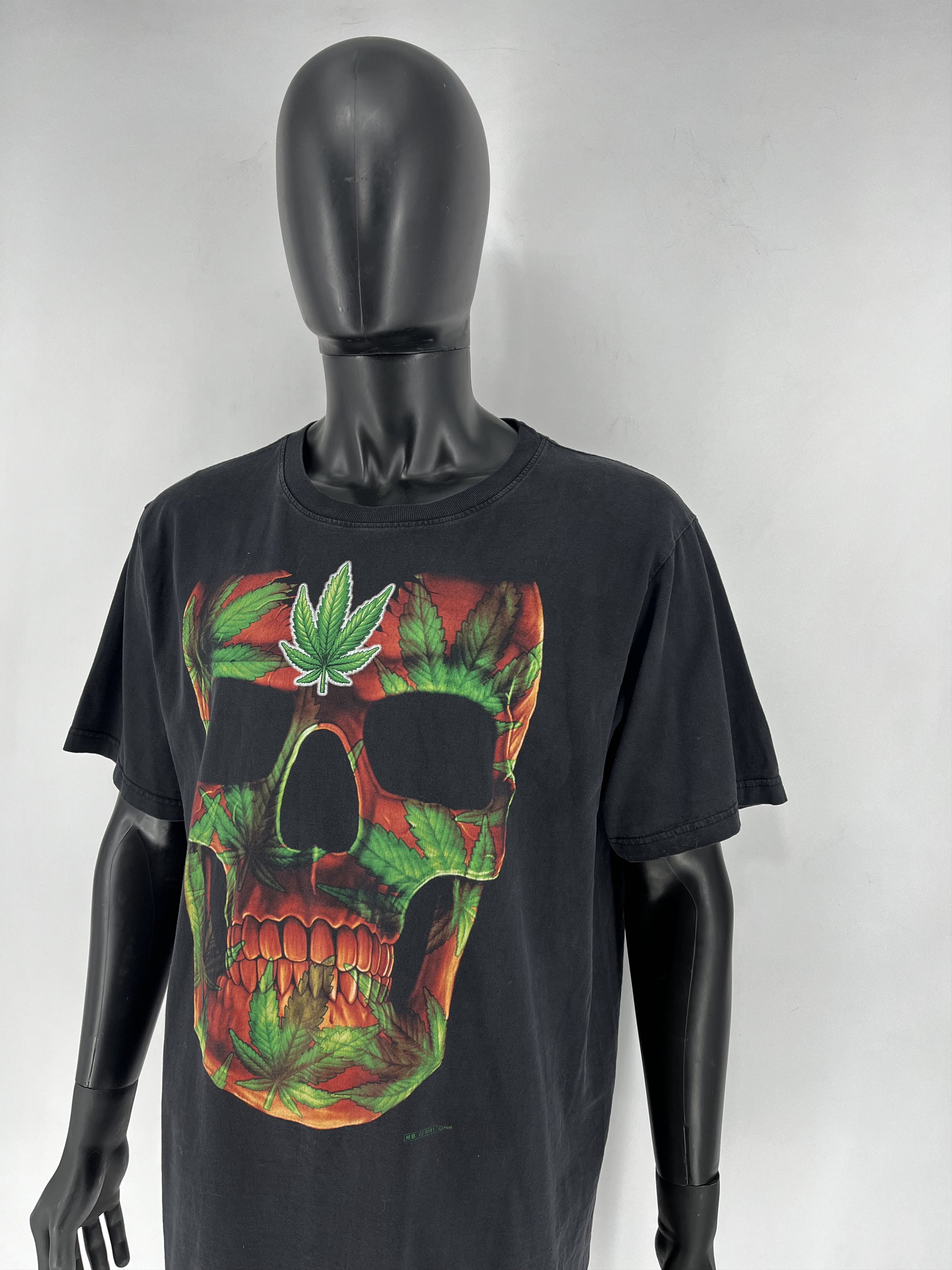 Band Tees Vintage 90s Skull Marijuana Hill Fashion Bandtees Size US XL / EU 56 / 4 - 5 Thumbnail