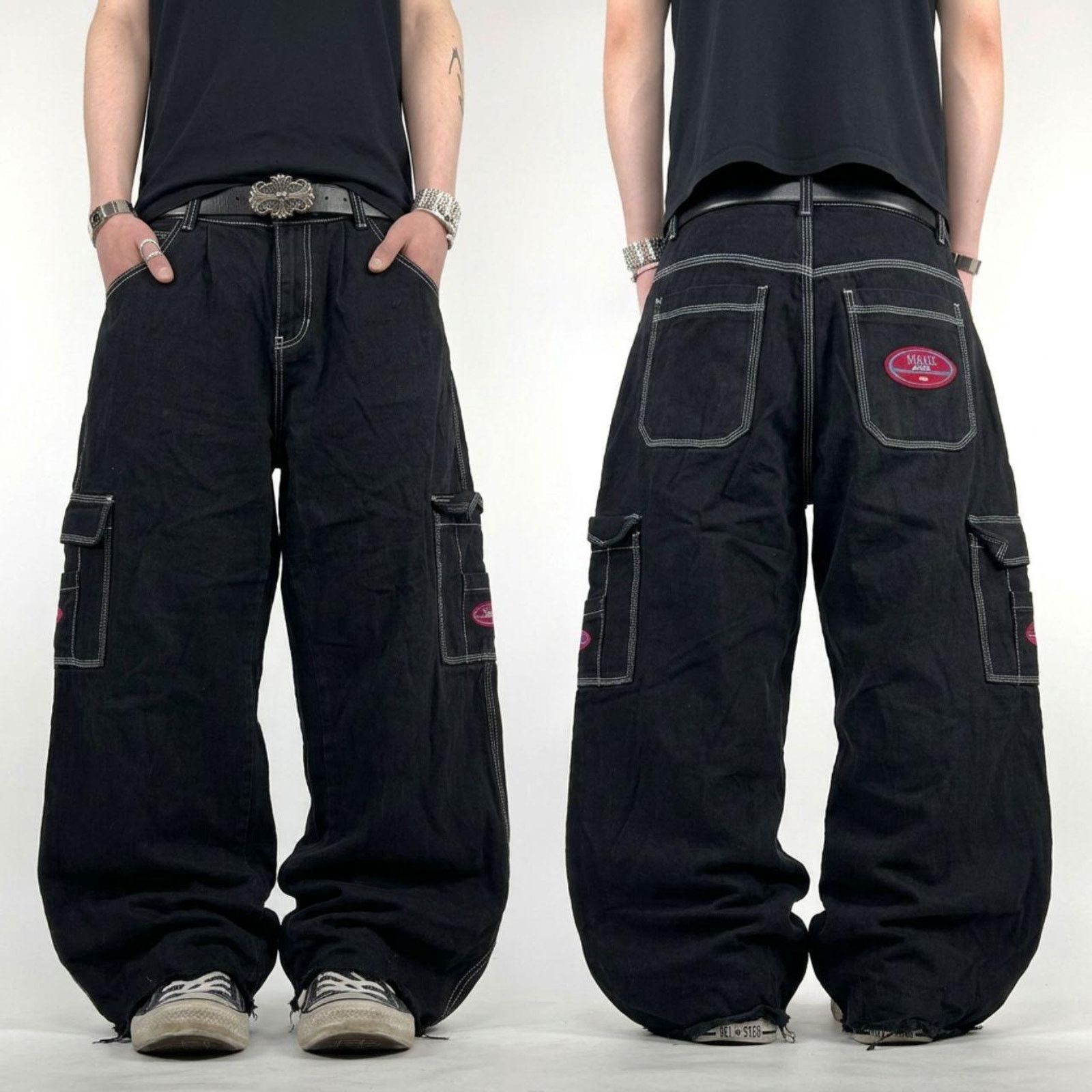 JNCO × Other × Vintage Vintage Snake Eye Y2K Wide Leg Rave Goth 