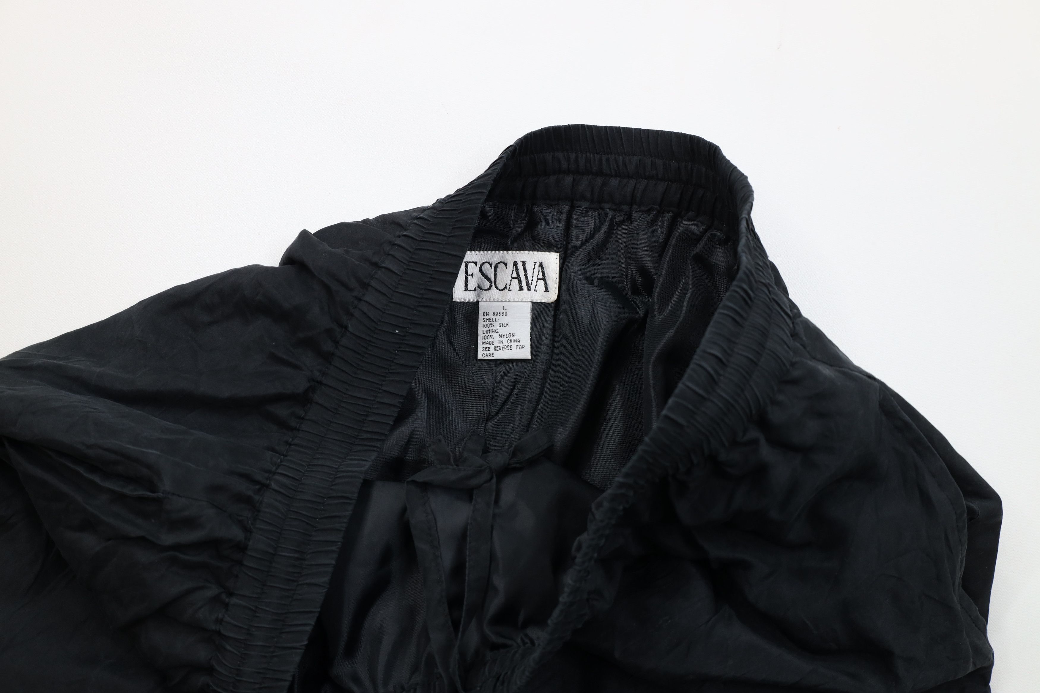 Vintage AS IS Vintage 90s Streetwear Lightweight Silk Pants Black Size 32" / US 10 / IT 46 - 10 Thumbnail