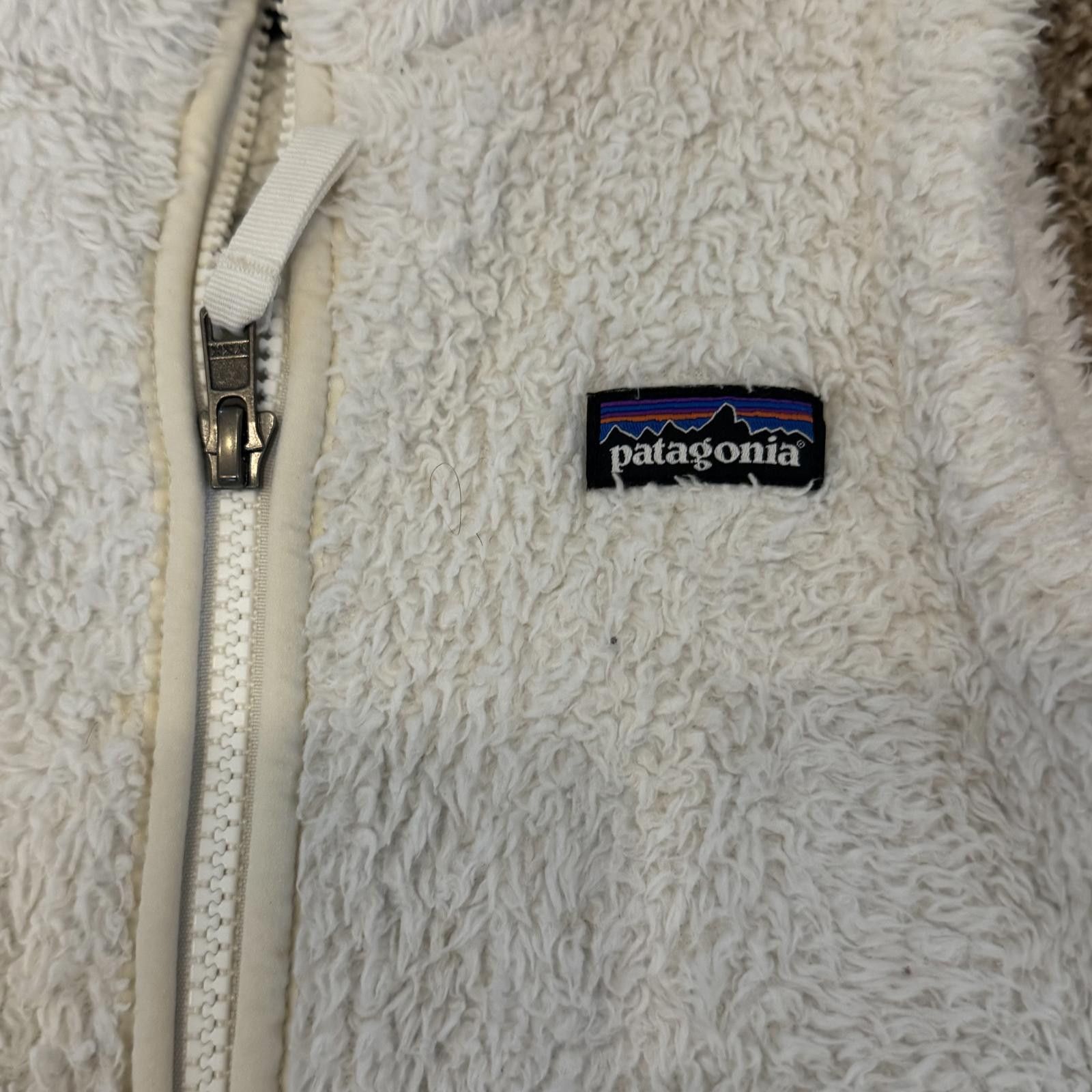 Patagonia Girls Patagonia 7/8 White Fleece Vest Size ONE SIZE - 3 Thumbnail