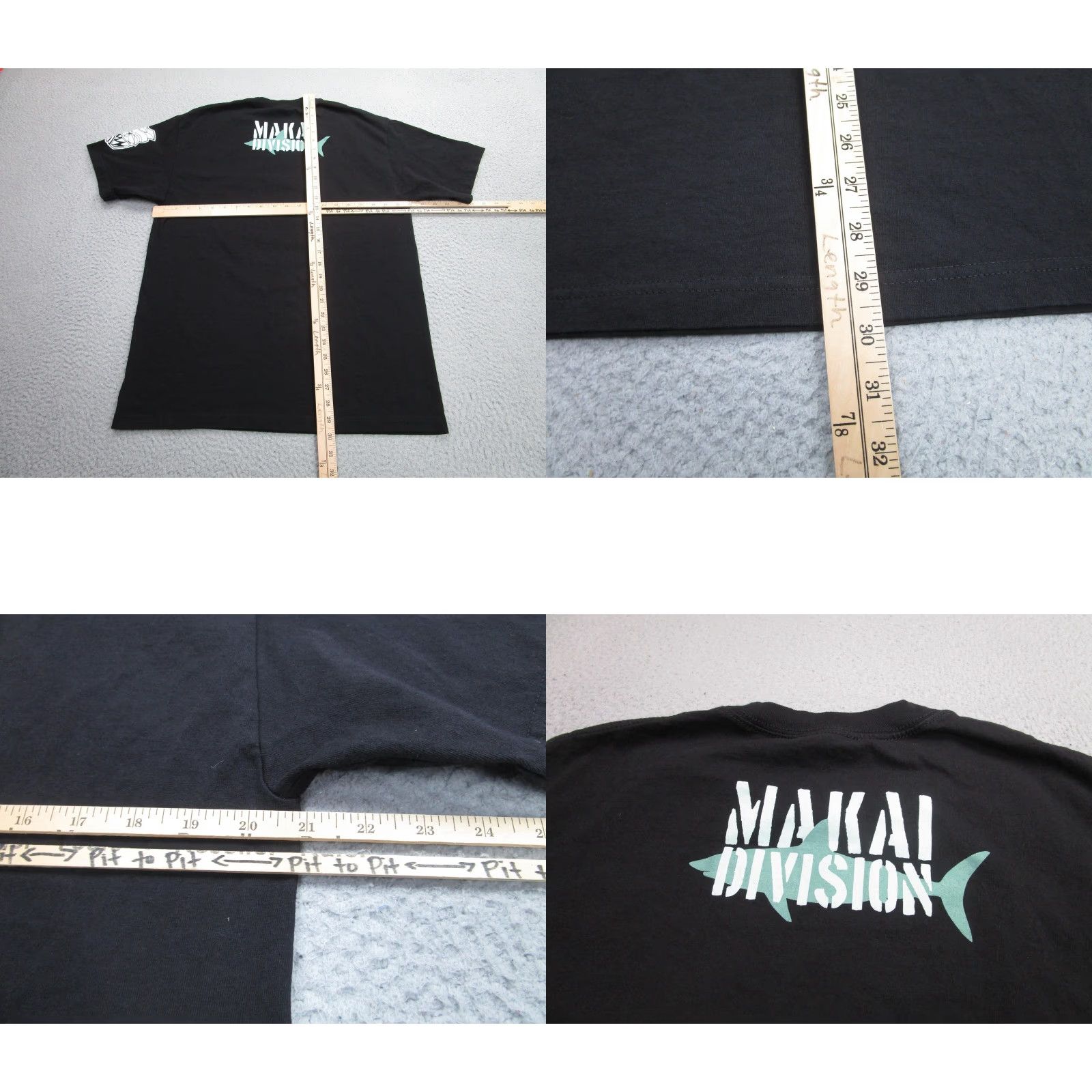 Vintage PINEAPPLE CLAN Black Shark Tiki Graphic Shirt Adult Large Short Sleeve Surf Beach Mens Size US L / EU 52-54 / 3 - 8 Thumbnail